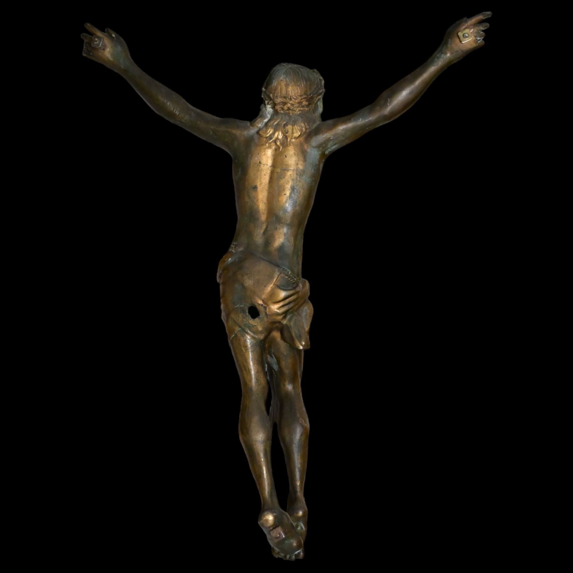 The crucified Christ, Bronze sculpture, Italy 19th _.. After a model by Giambologna (1529-1608). - Image 15 of 22