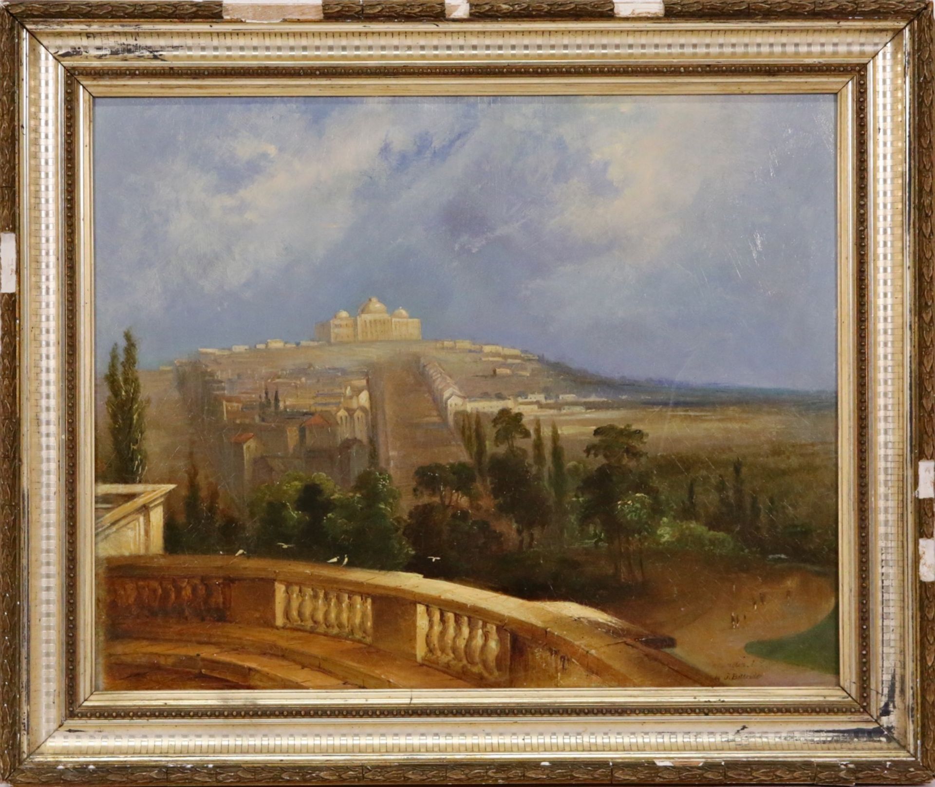 J.BETTRIDGE (XVIII - XIX) "MARSEILLES" and "WASHINGTON", a pair of paintings, oil on canvas, 19 _. - Image 2 of 9