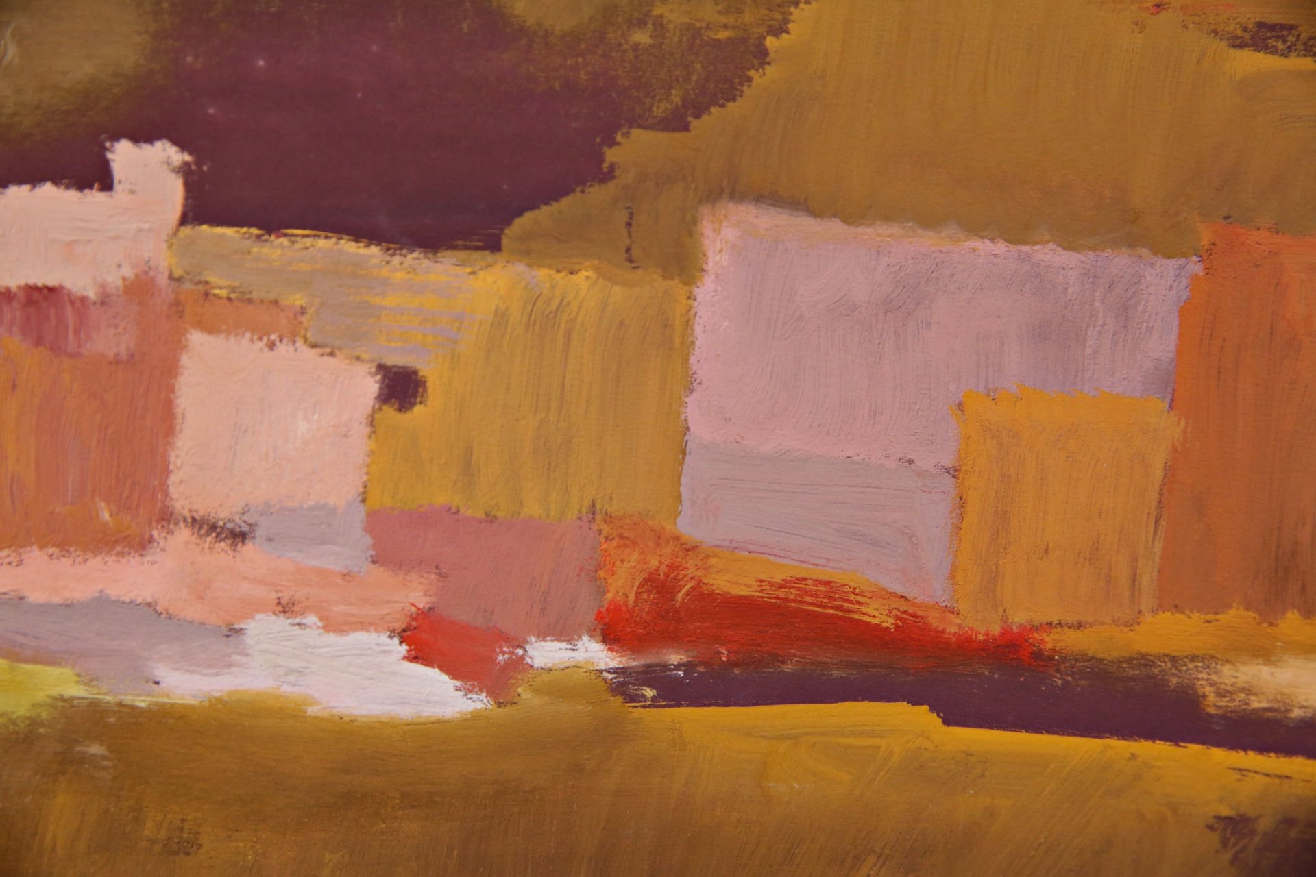 "Landscape in abstraction", gouache on paper, monogrammed lower right and on the back 69/53. - Image 4 of 5