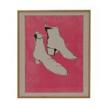 Karin Lewin (born in Sweden in 1948) "Boots", lithograph, 30/300.