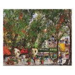 "Place du Tertre", oil on canvas, French painting of the 20th century.