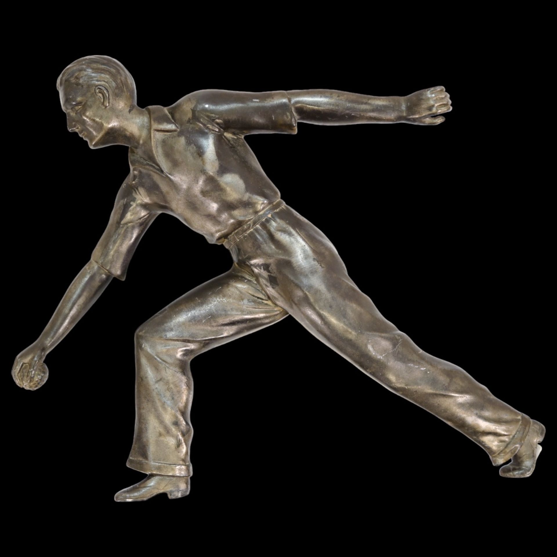 Metal sculpture "Ball Player", Without base, France, first half of the 20th century. Weight 3 kg. - Image 5 of 7