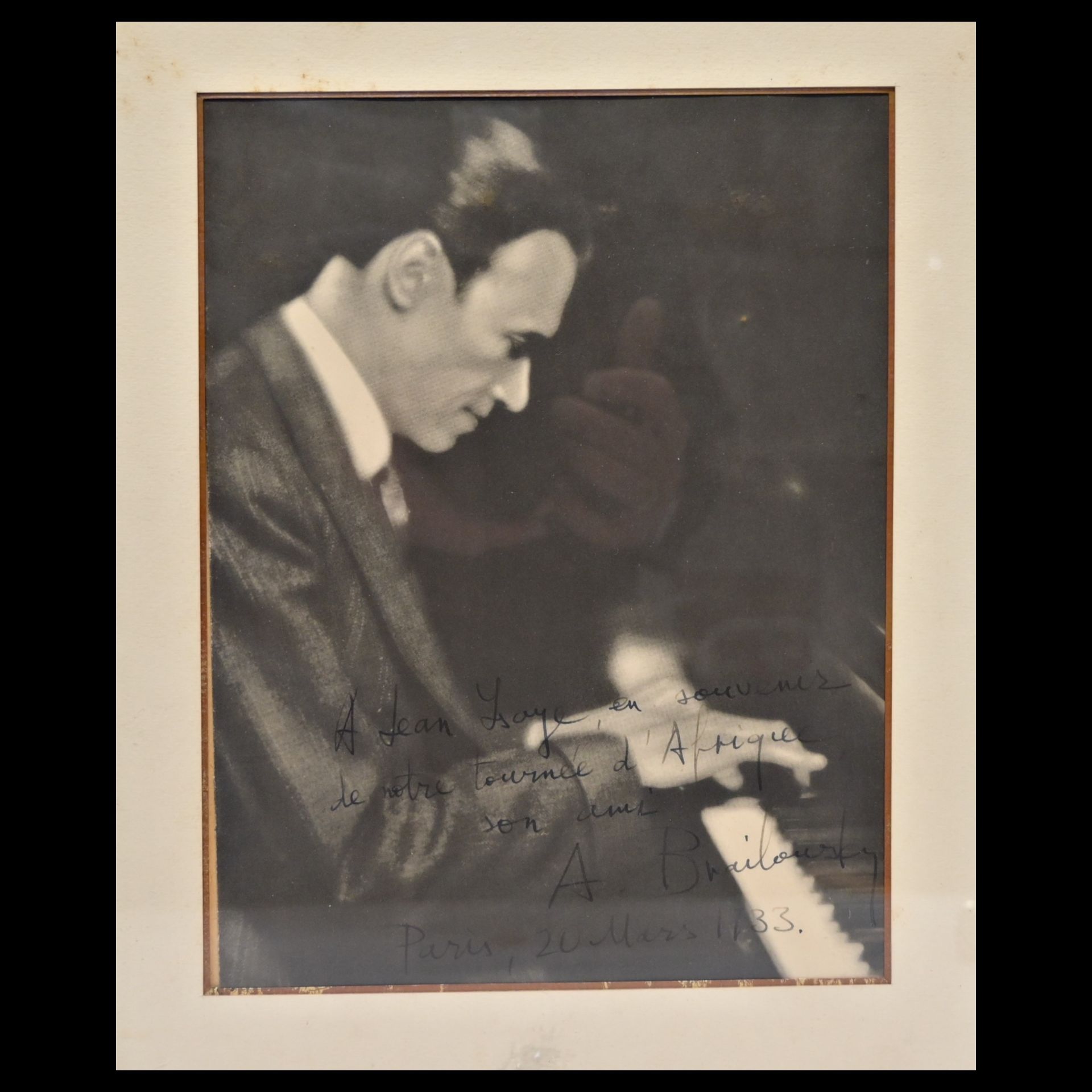 Photo of the famous pianist Alexander Brailovsky with an autograph, Paris, March 20, 1933. - Image 2 of 5