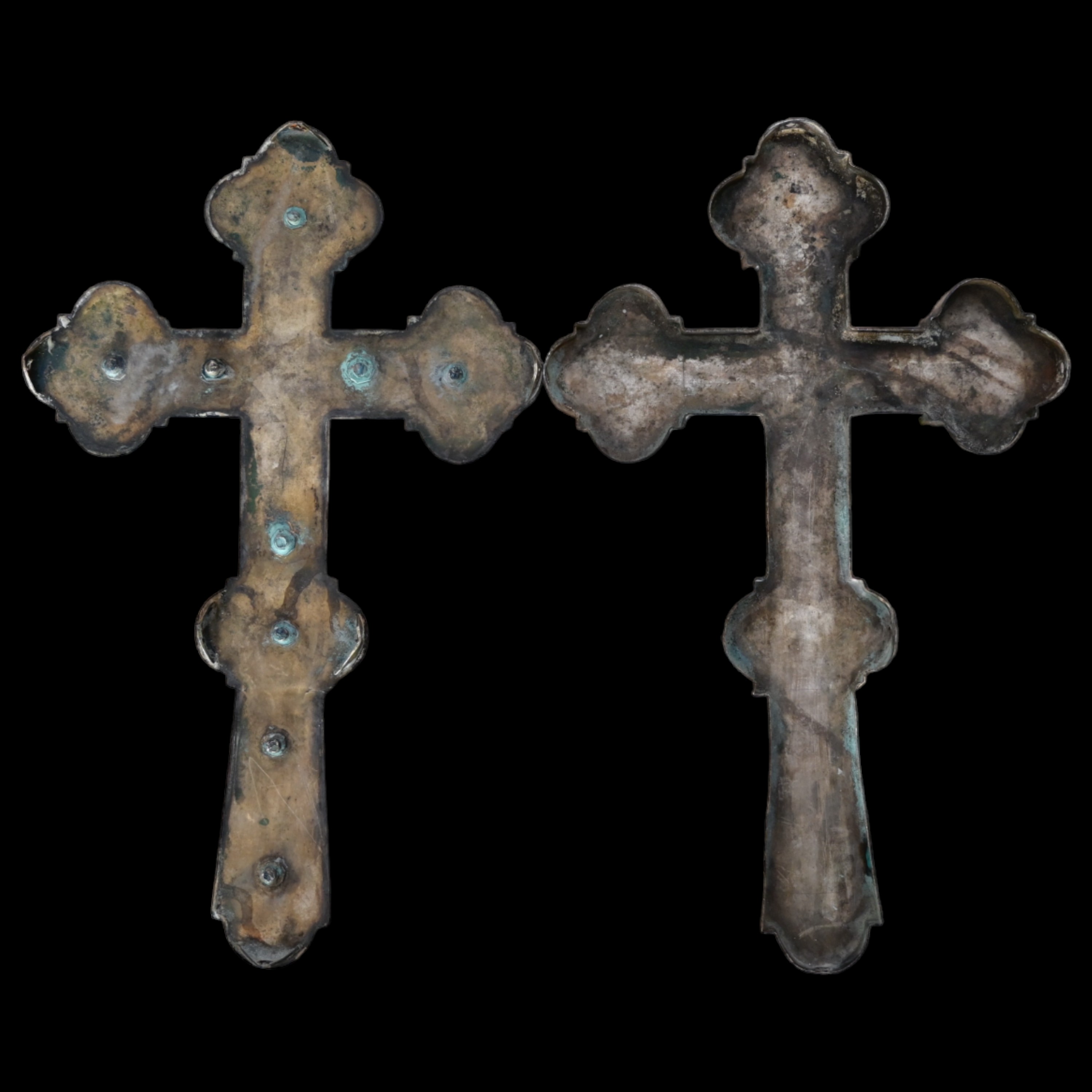 Very rare Russian reliquarium blessing cross, silver with niello, Moscow, Russian Empire, 1830-50. - Image 10 of 13