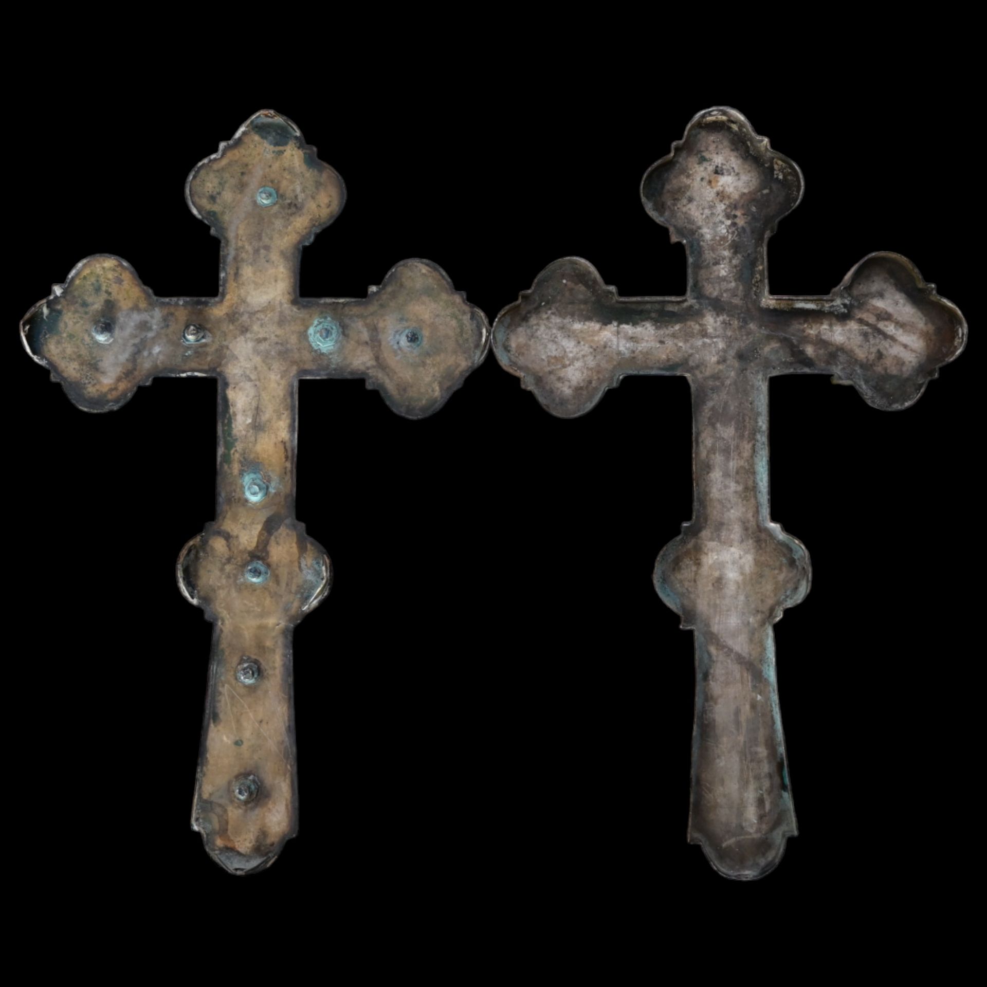 Very rare Russian reliquarium blessing cross, silver with niello, Moscow, Russian Empire, 1830-50. - Bild 10 aus 13