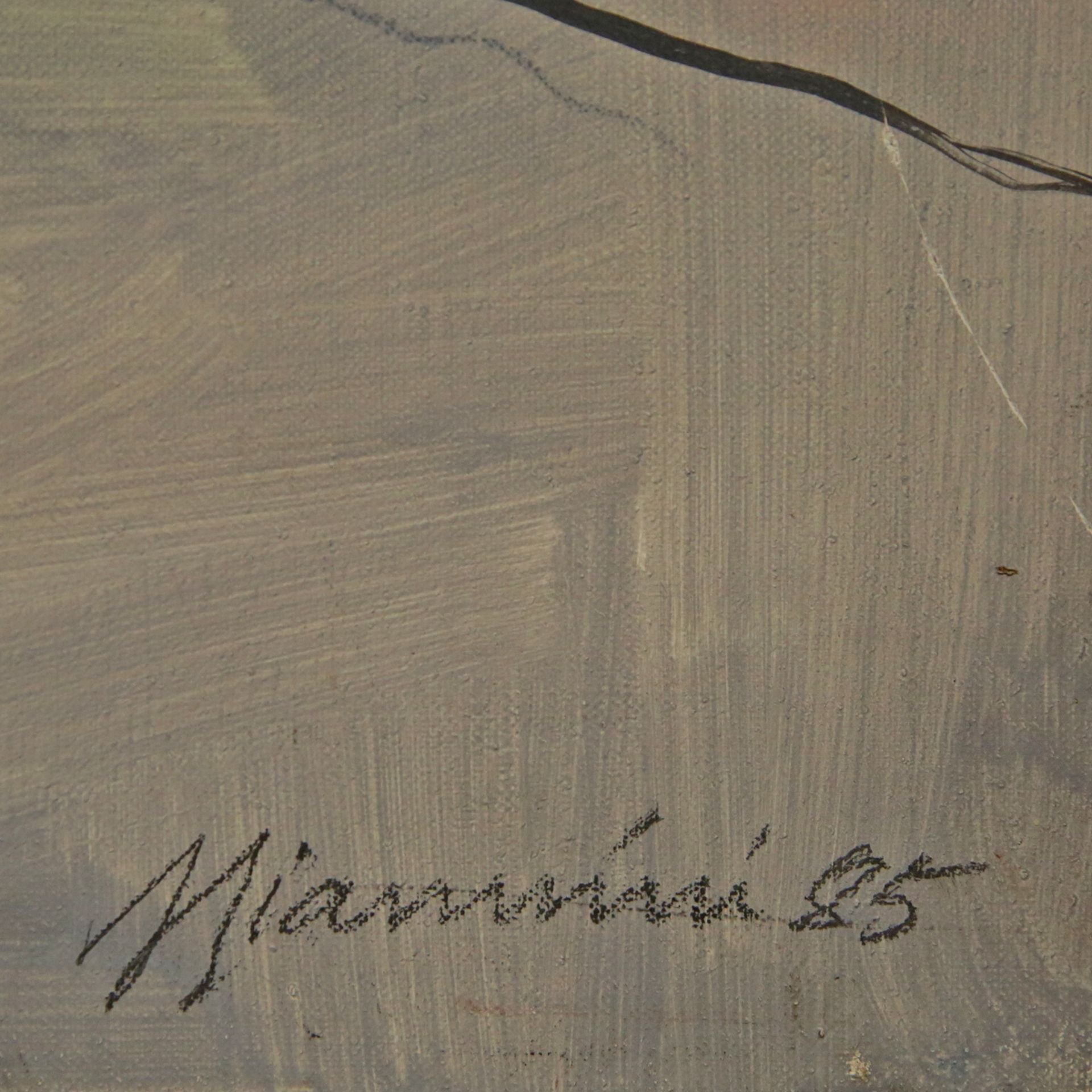 Female nude 1985, oil on canvas, signed by the artist in the lower right corner of Miannini. - Image 5 of 5