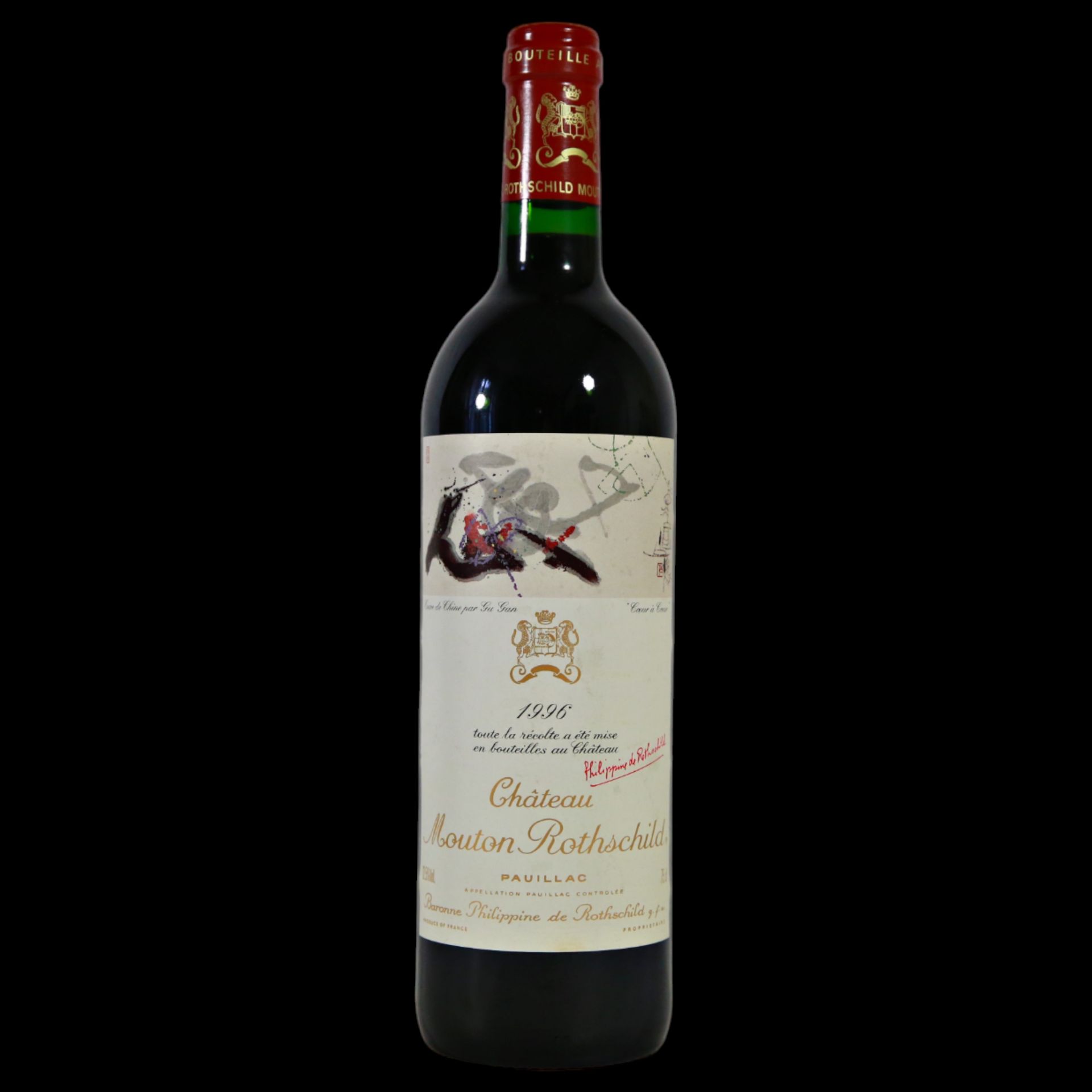 Bottle Vintage Chateau Mouton Rothschild Pauillac 1996, 1er Grand Cru Classe. - Bild 3 aus 12