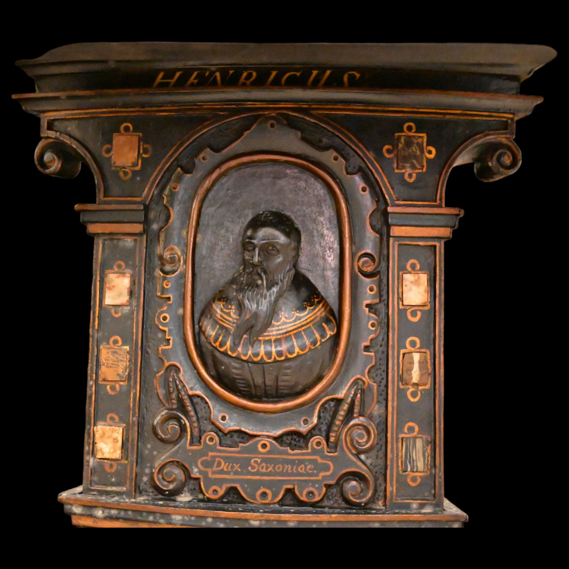 Extra rare 17th Century Carved Cabinet for relics from the castle in Dresden, Saxony, Germany. - Image 14 of 21