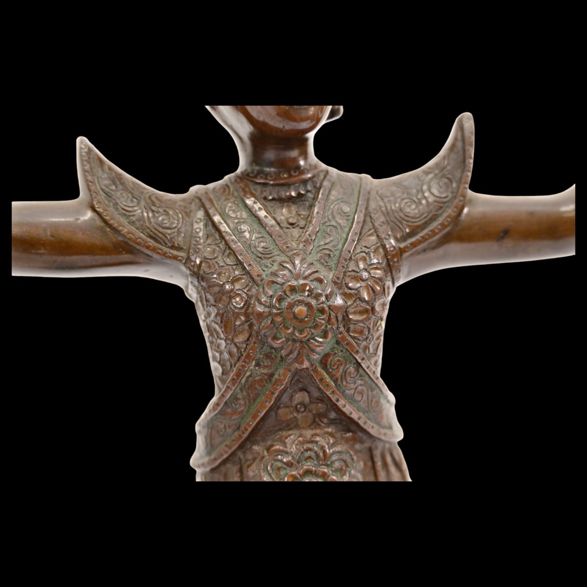 Bronze sculpture "Balinese Dancer", France, early 20th century. Collectibles and home decor. - Bild 6 aus 7