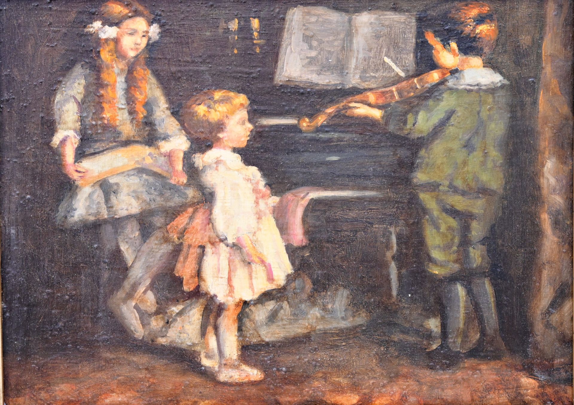 European painting. Oil on panel. early 20th century. - Image 3 of 5