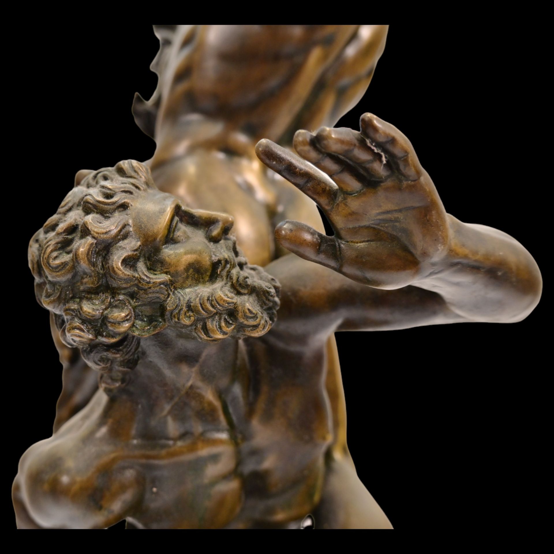 "Abduction of the Sabine women" Bronze sculpture, signed "Jean de Bologne" to base. France, 19th C. - Bild 9 aus 14