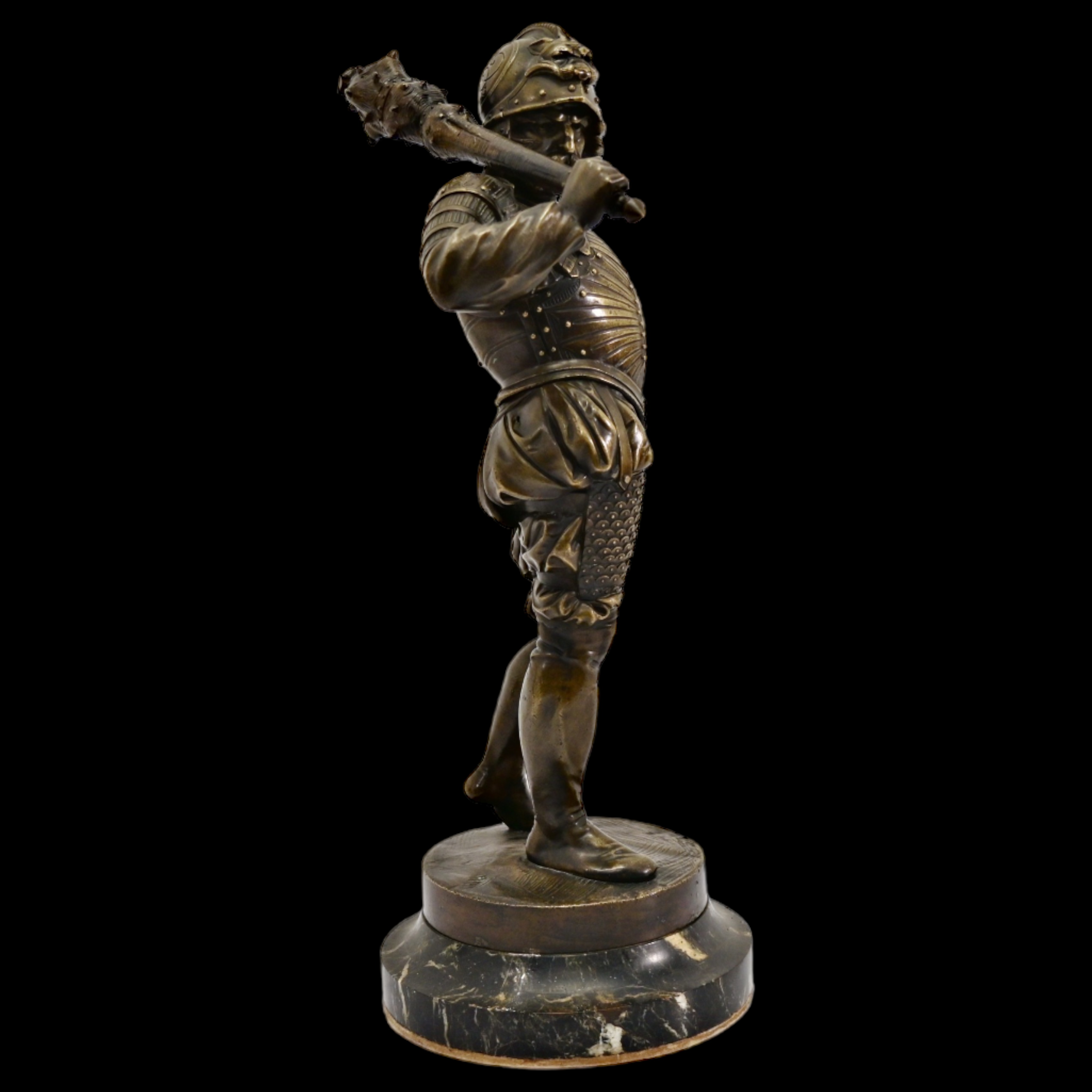Bronze figure of a 16th century Landschnecht. France, mid 19th century. - Image 3 of 9