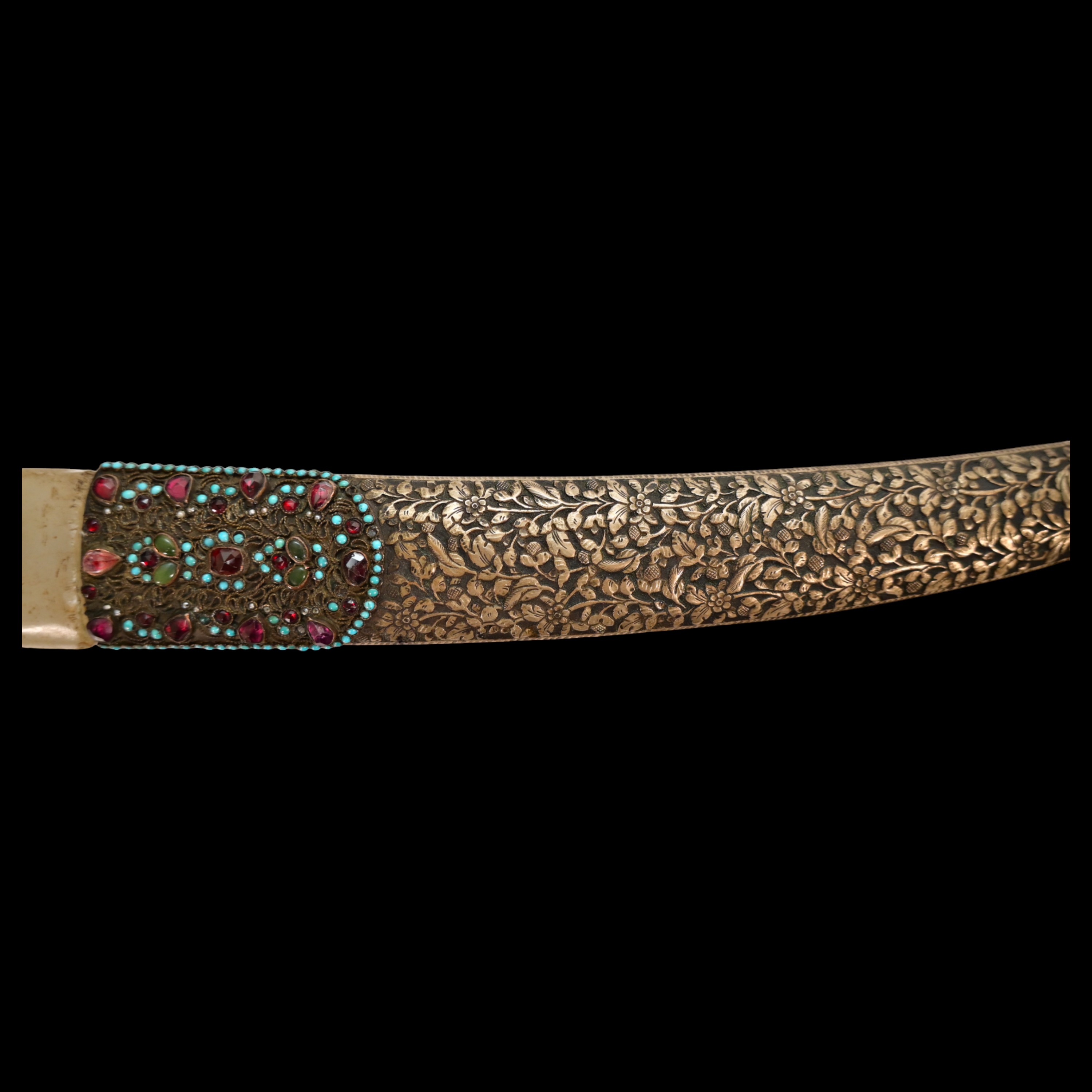 Very rare Dagger with jade handle, Wootz blade, precious stones and gold, Ottoman Empire, 18th C. - Image 5 of 19