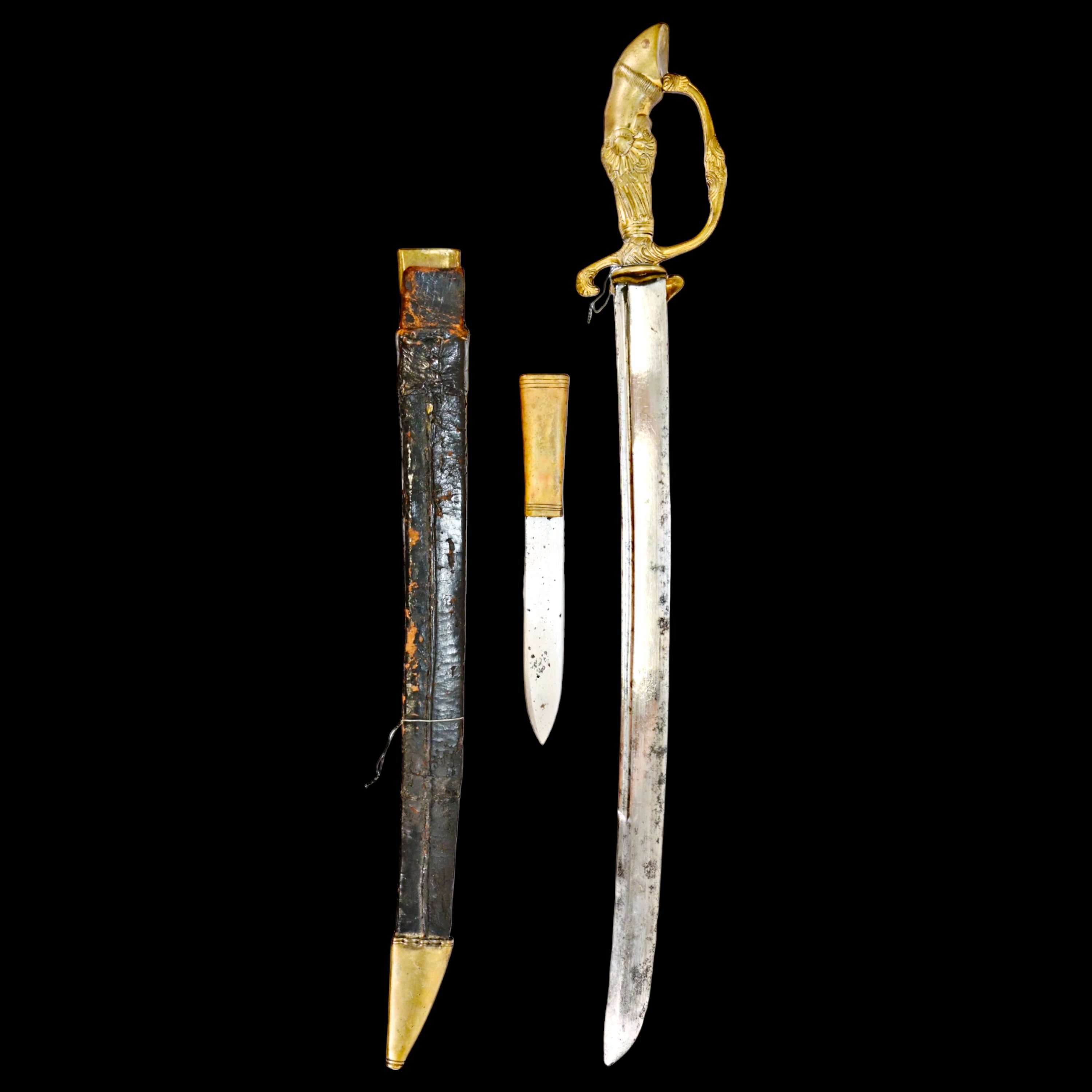 German hunting saber with knife, last half of the 18th century. - Image 6 of 26