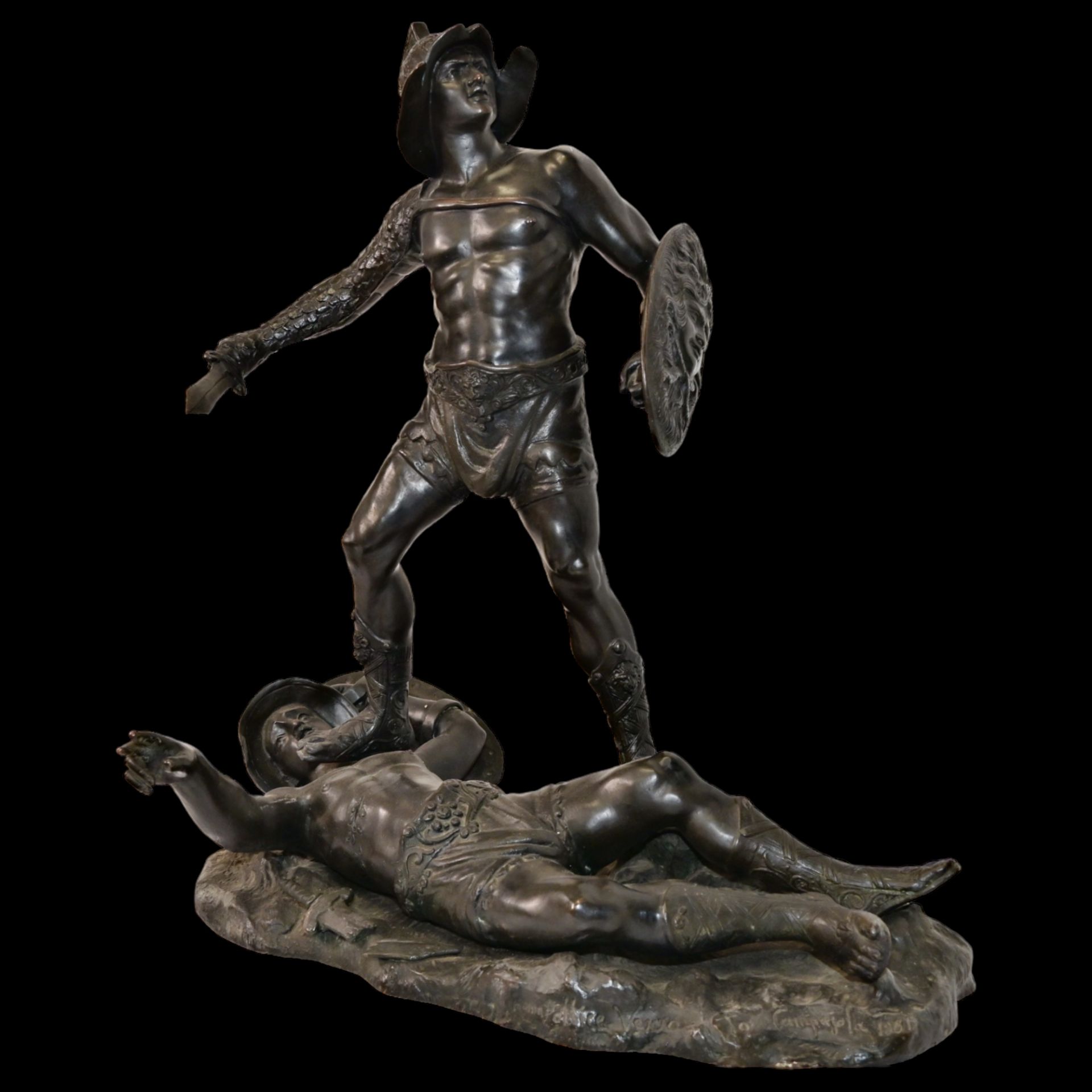 The bronze composition POLLIS VERSO GLADIATORS - Image 2 of 11