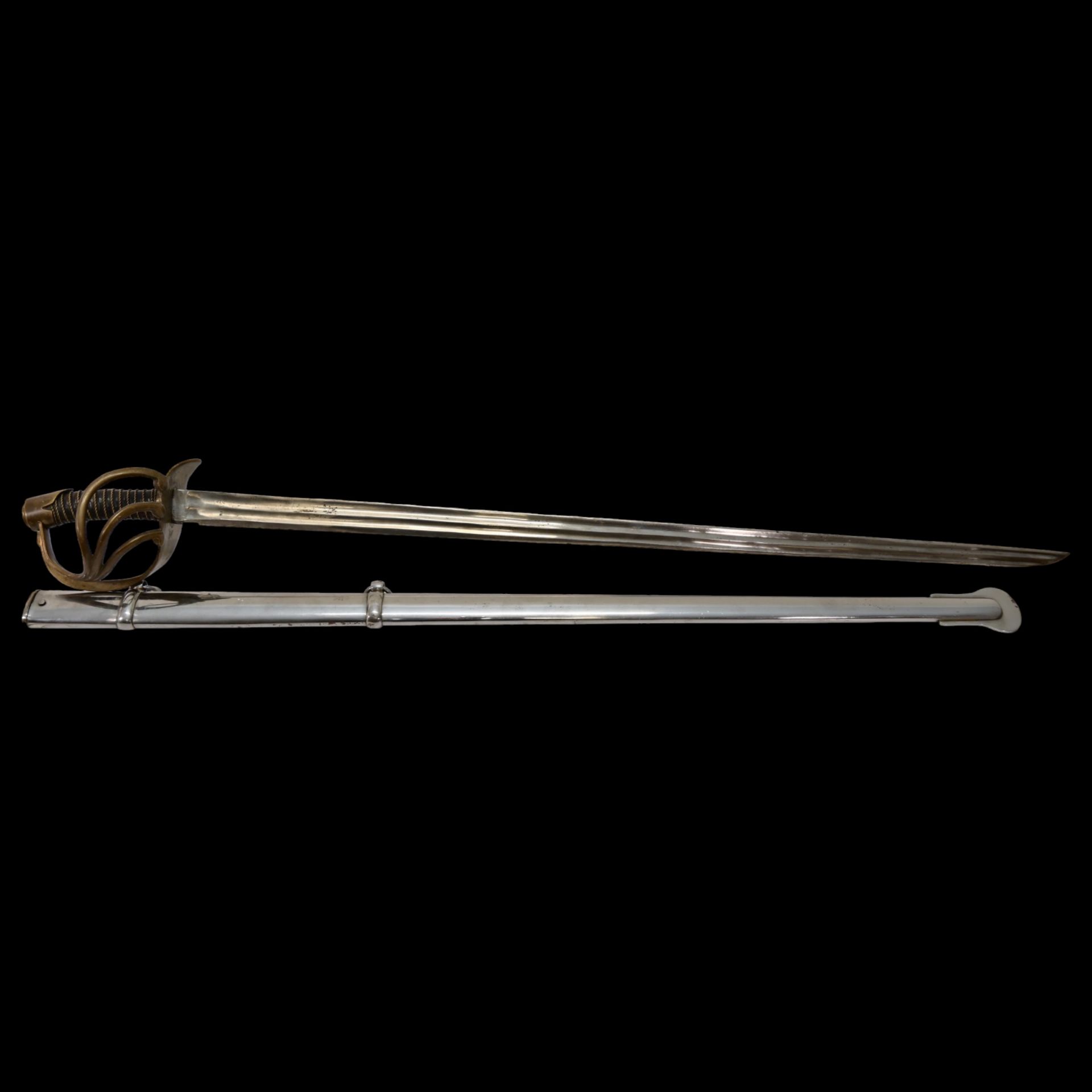 Soldier's cuirassier broadsword model 1826, Inscription on the blade, Zlatoust 1839, Russia 20th C. - Bild 4 aus 12