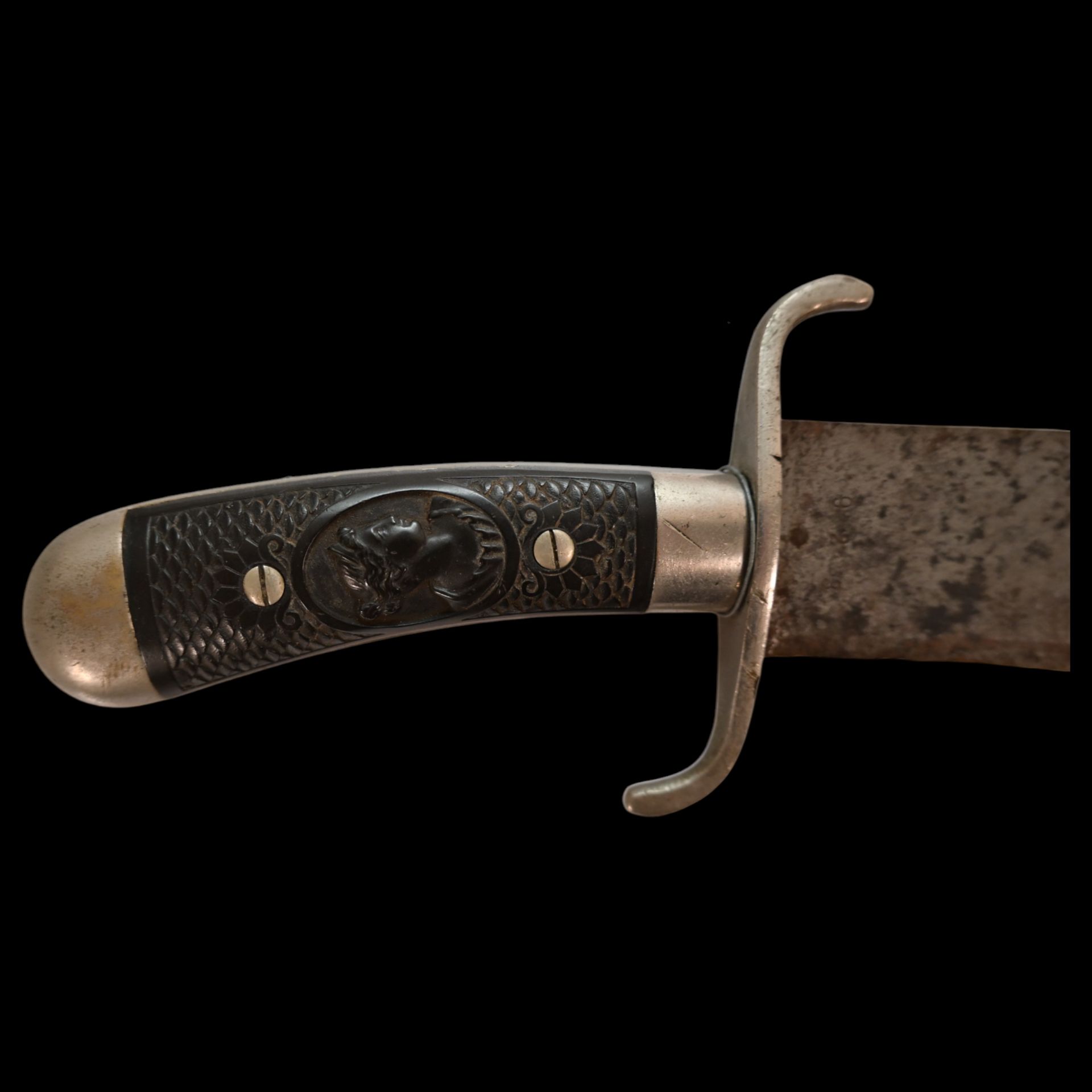 Large hunting sword, knife, German made, Weyersberg Hermanos, last third of the 19th century. - Image 8 of 9