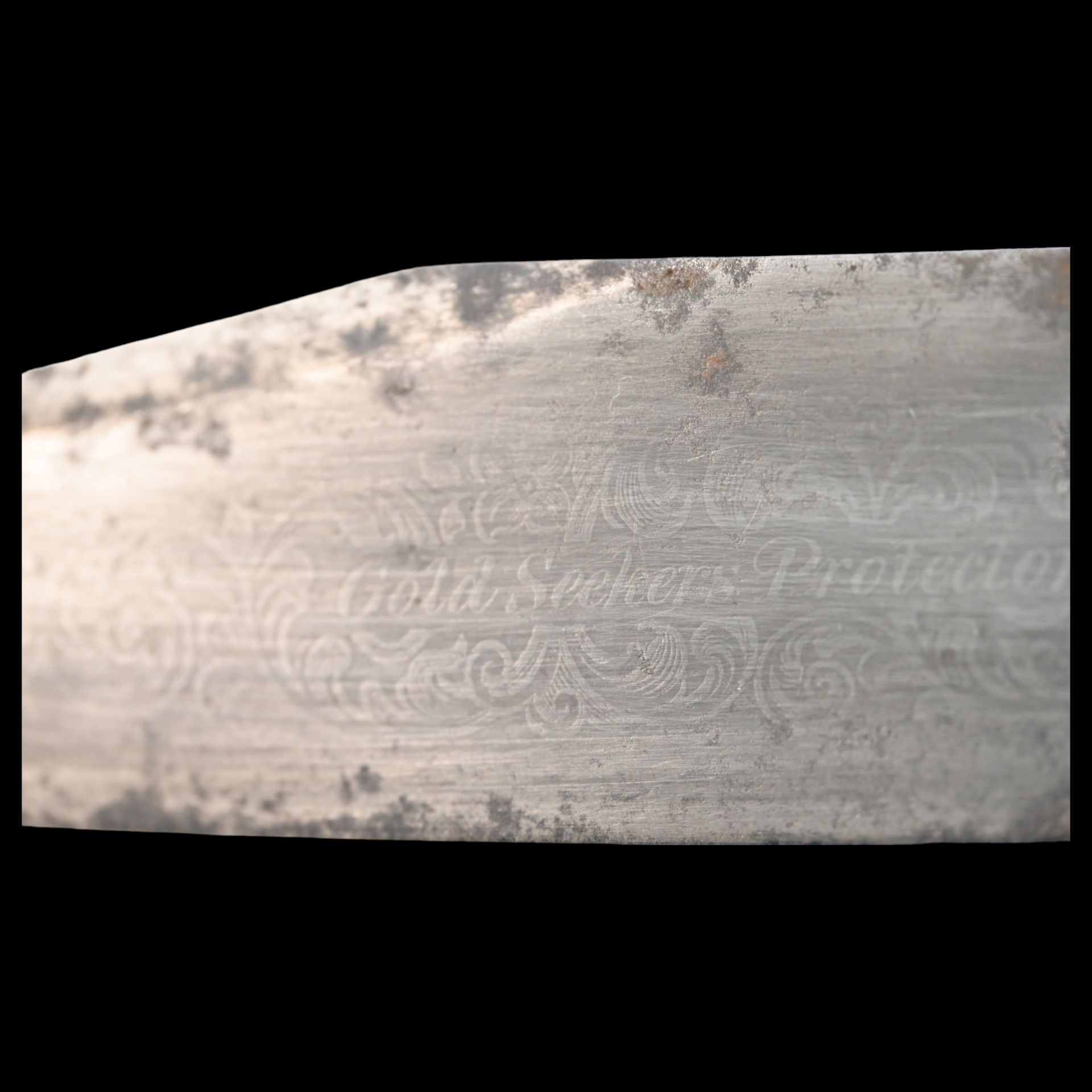Extra rare and very early Bowie knife of American Gold Miners "Gold Seekers Protector", 1820-30s. - Image 4 of 10