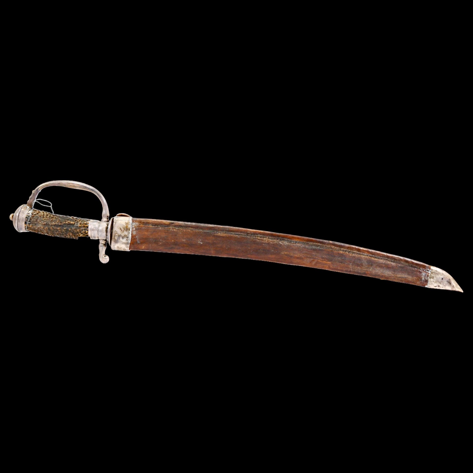 RARE FRENCH HUNTING SABER, CURVED BLADE WITH SILVER HANDLE 19TH C. - Bild 4 aus 19