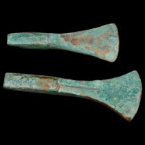 Two bronze axes, type Palstave 1500-1400 BCE.