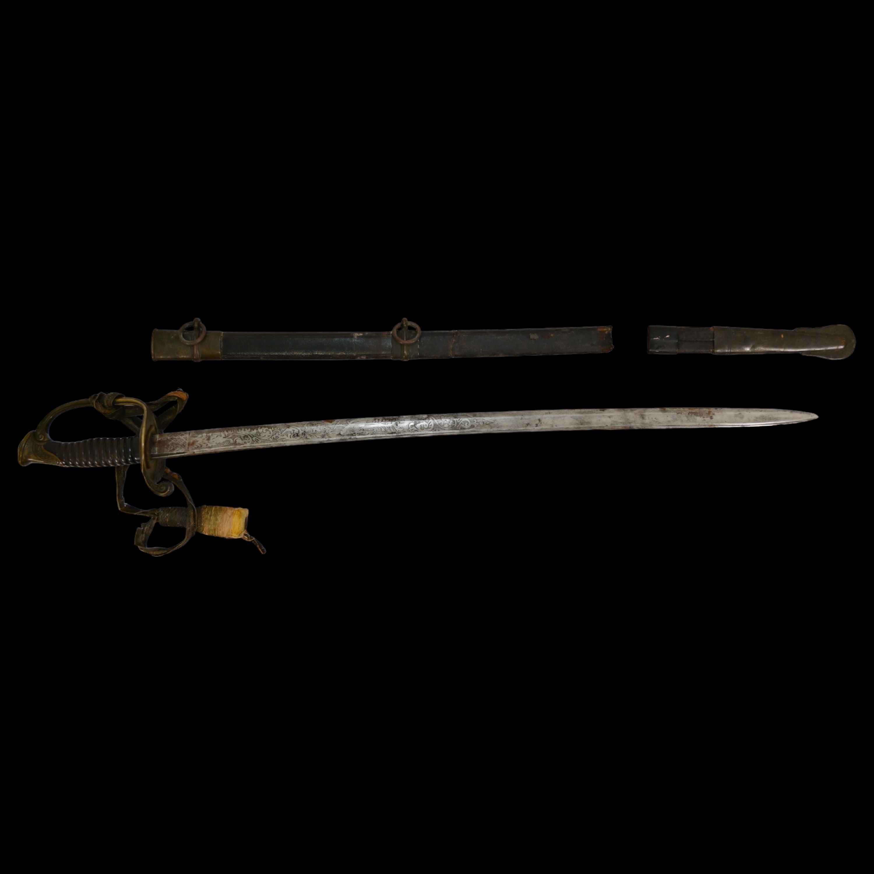 Civil War period M1850 foot officer's sword, Klingenthal belonged to Capt. S. Zuschlag. - Image 16 of 17