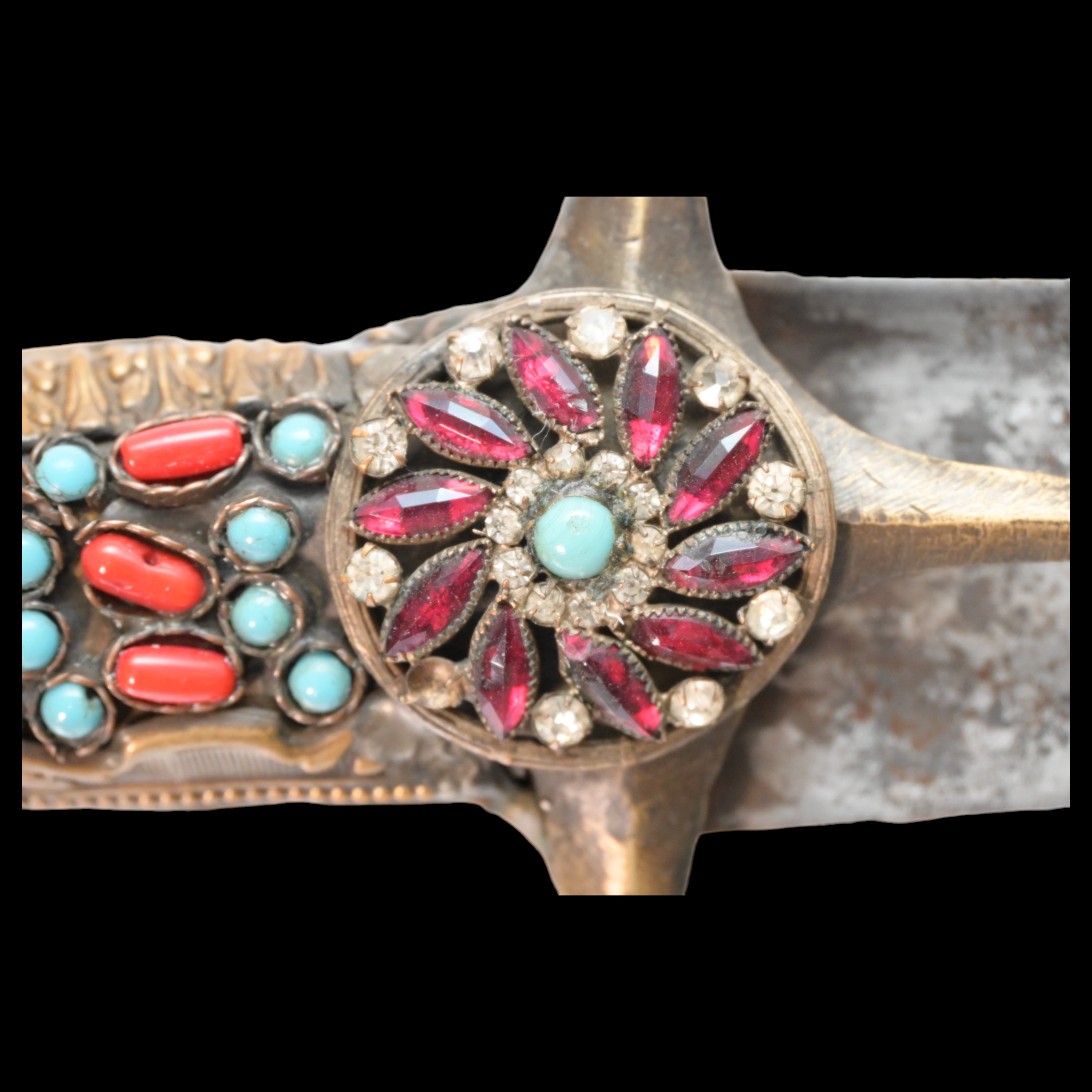 Rare Ottoman sword, Kilij, Pala, decorated with corals and turquoise, Turkey, Trabzon, around 1800. - Image 5 of 31