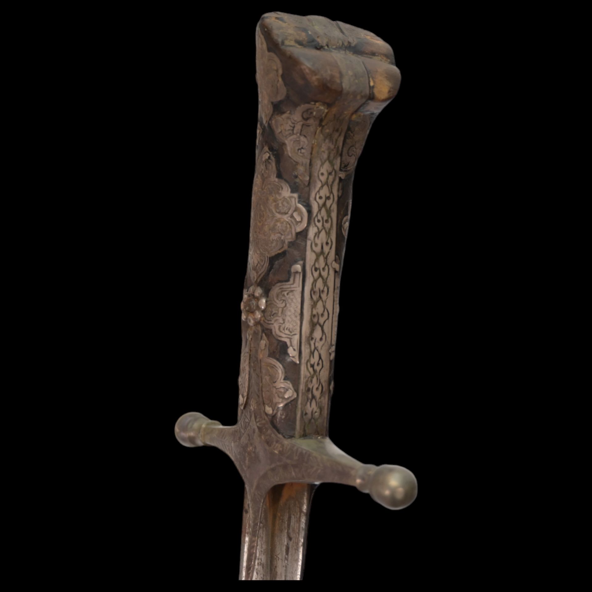 Rare saber, "KARABELA" inlaid with silver, Poland, 18th century. - Bild 9 aus 14