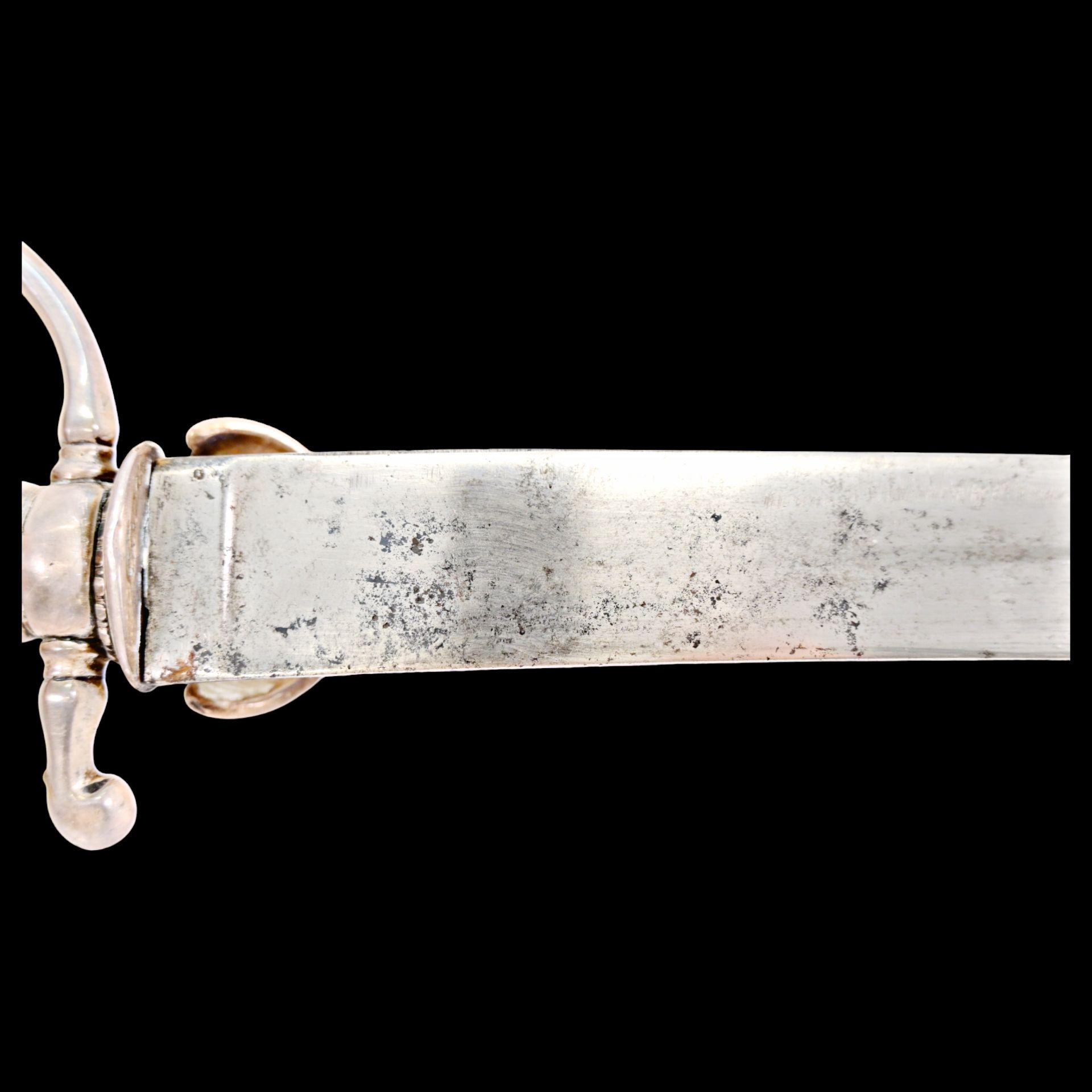 RARE FRENCH HUNTING SABER, CURVED BLADE WITH SILVER HANDLE 19TH C. - Bild 15 aus 19