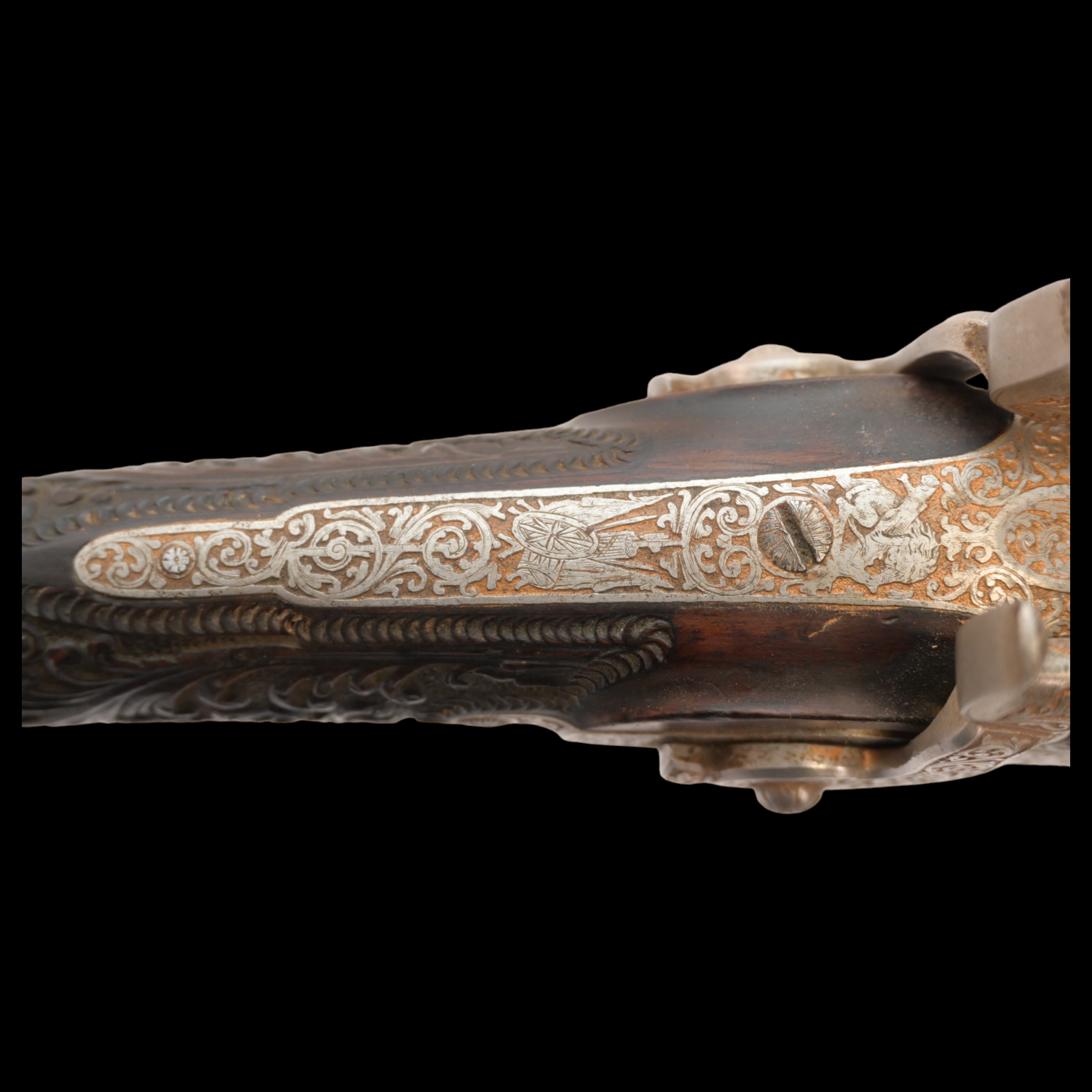 Rare Double-barrel percussion shotgun, Eusebio Zuloaga, royal gunsmith, Spain, mid-19th century. - Image 14 of 26