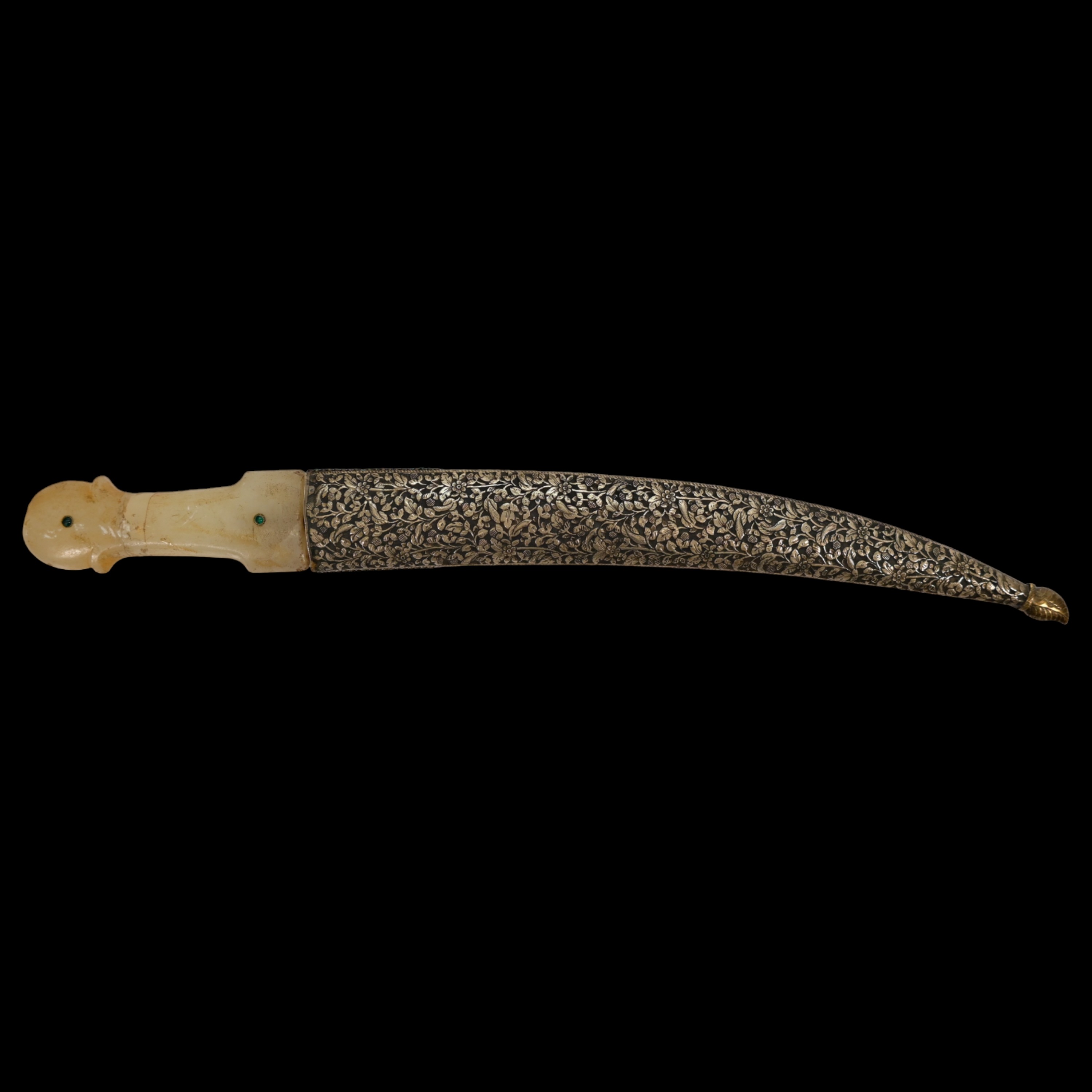 Very rare Dagger with jade handle, Wootz blade, precious stones and gold, Ottoman Empire, 18th C. - Image 3 of 19