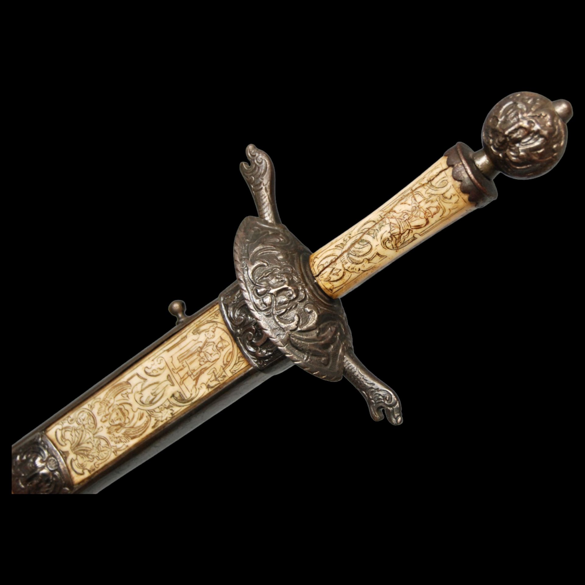A Italian ceremonial dagger. 18 century. - Bild 8 aus 16