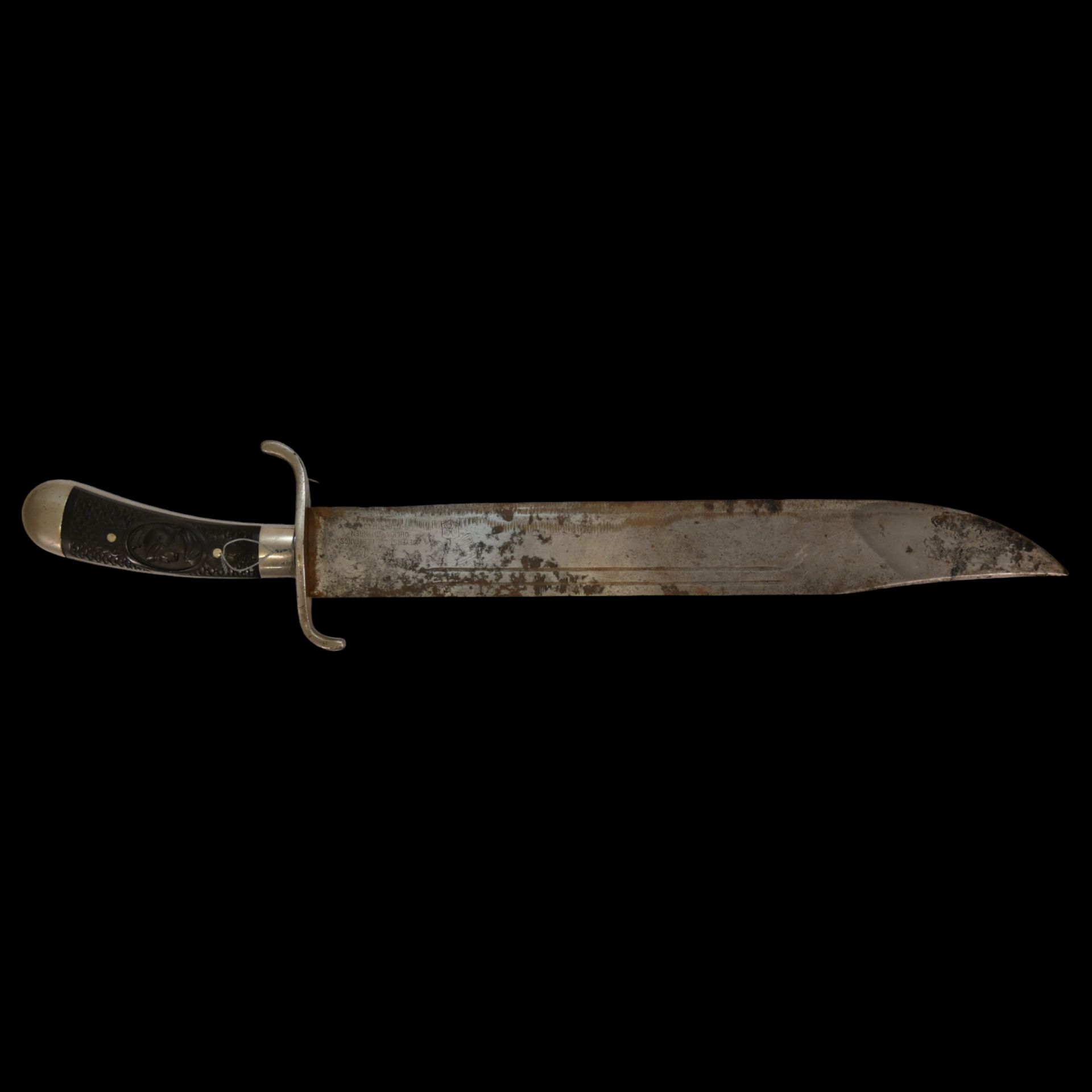Large hunting sword, knife, German made, Weyersberg Hermanos, last third of the 19th century. - Image 3 of 9