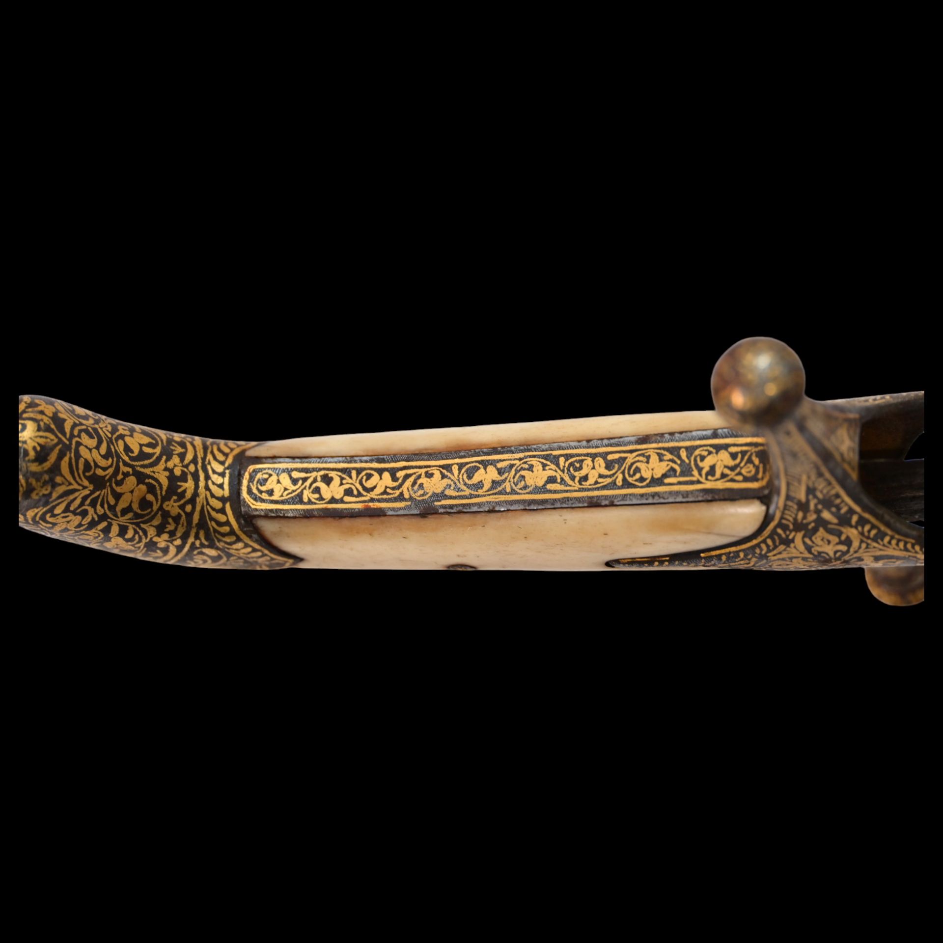 Richly decorated with gold Georgian saber from the 19th century with an 18th century blade. - Bild 9 aus 9