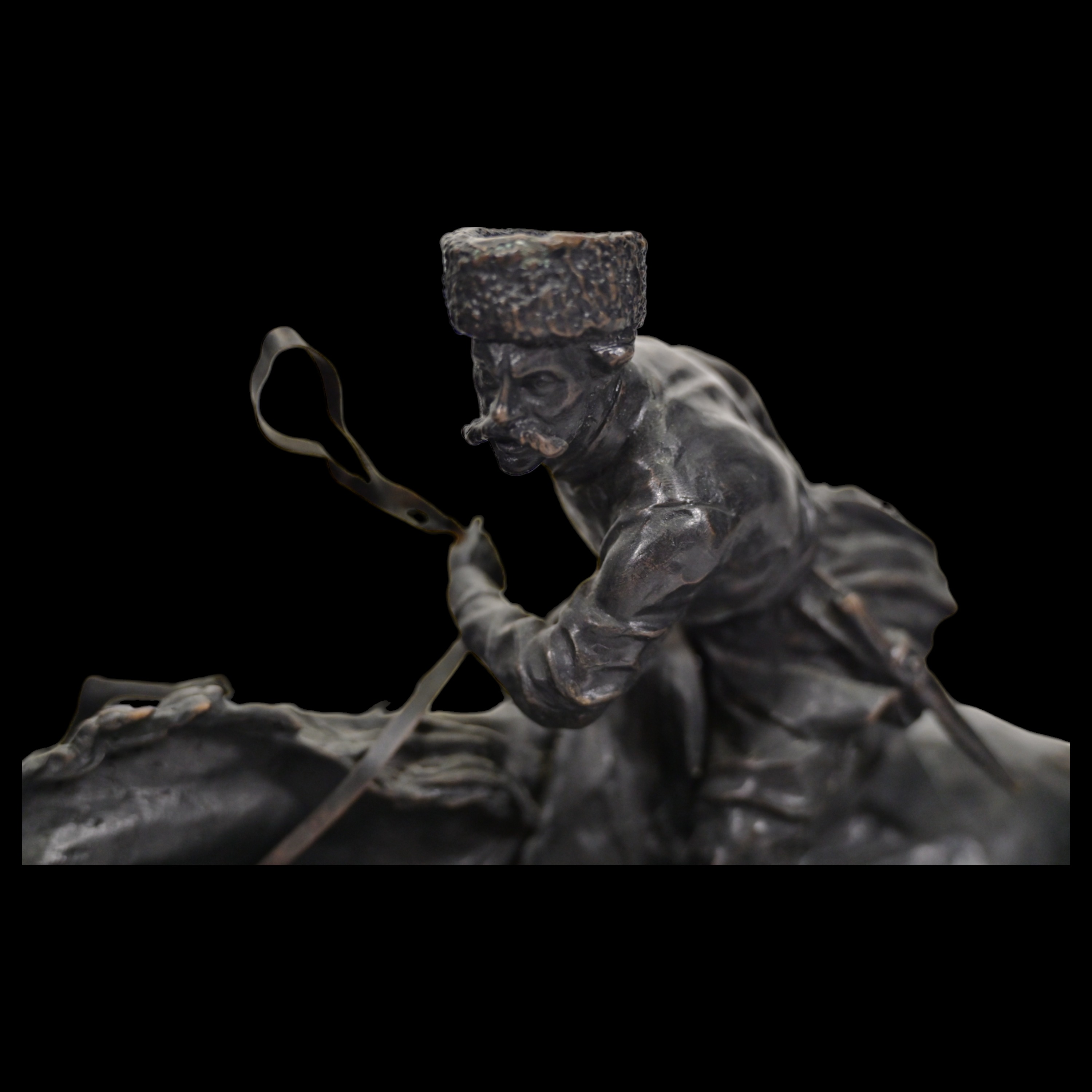 Evgeni Alexandrovich LANCERAY (1848-1886) "Wolf Hunt", Bronze sculpture, Russian Empire, 19th _. - Image 9 of 24