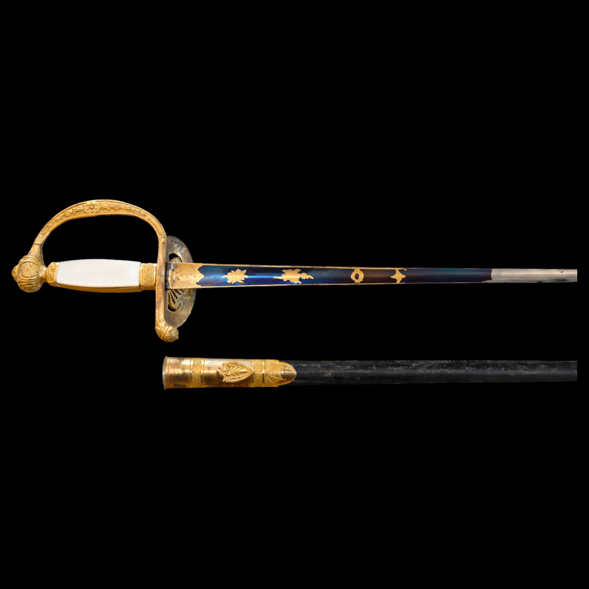 Extremely rare, First Empire, late 18th C smallsword for the founders of the "Institute of Egypt". - Bild 6 aus 11