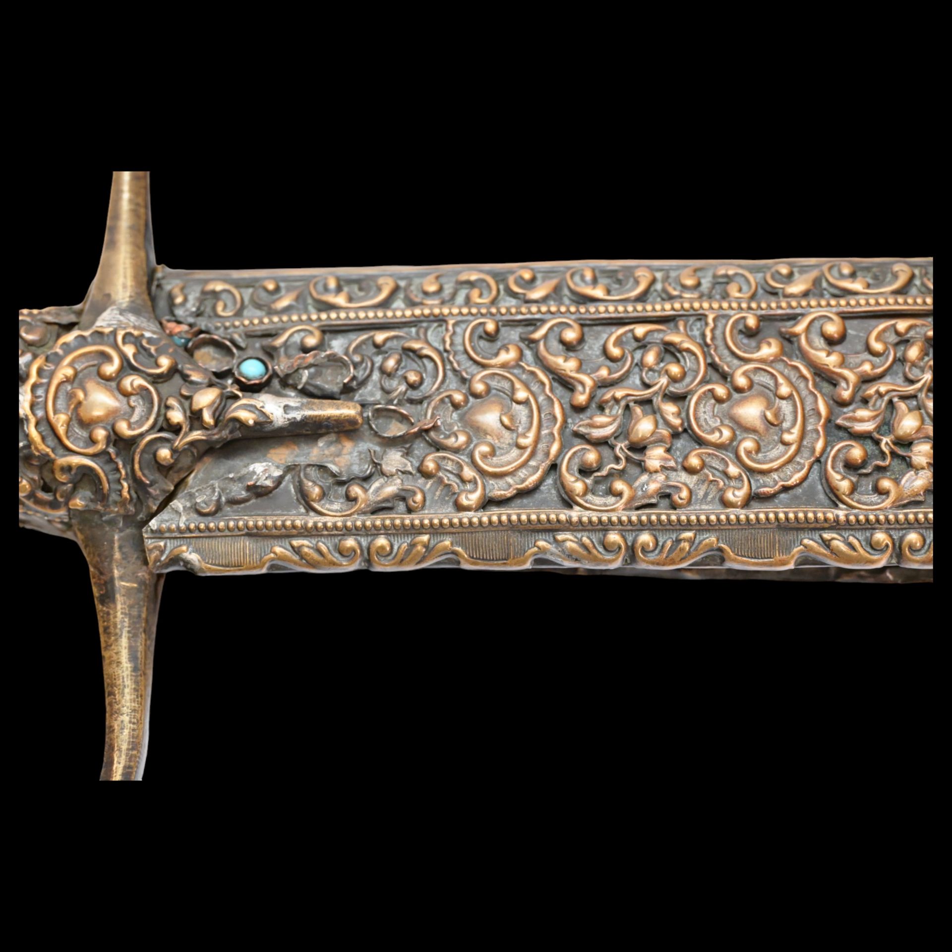 Rare Ottoman sword, Kilij, Pala, decorated with corals and turquoise, Turkey, Trabzon, around 1800. - Bild 25 aus 31