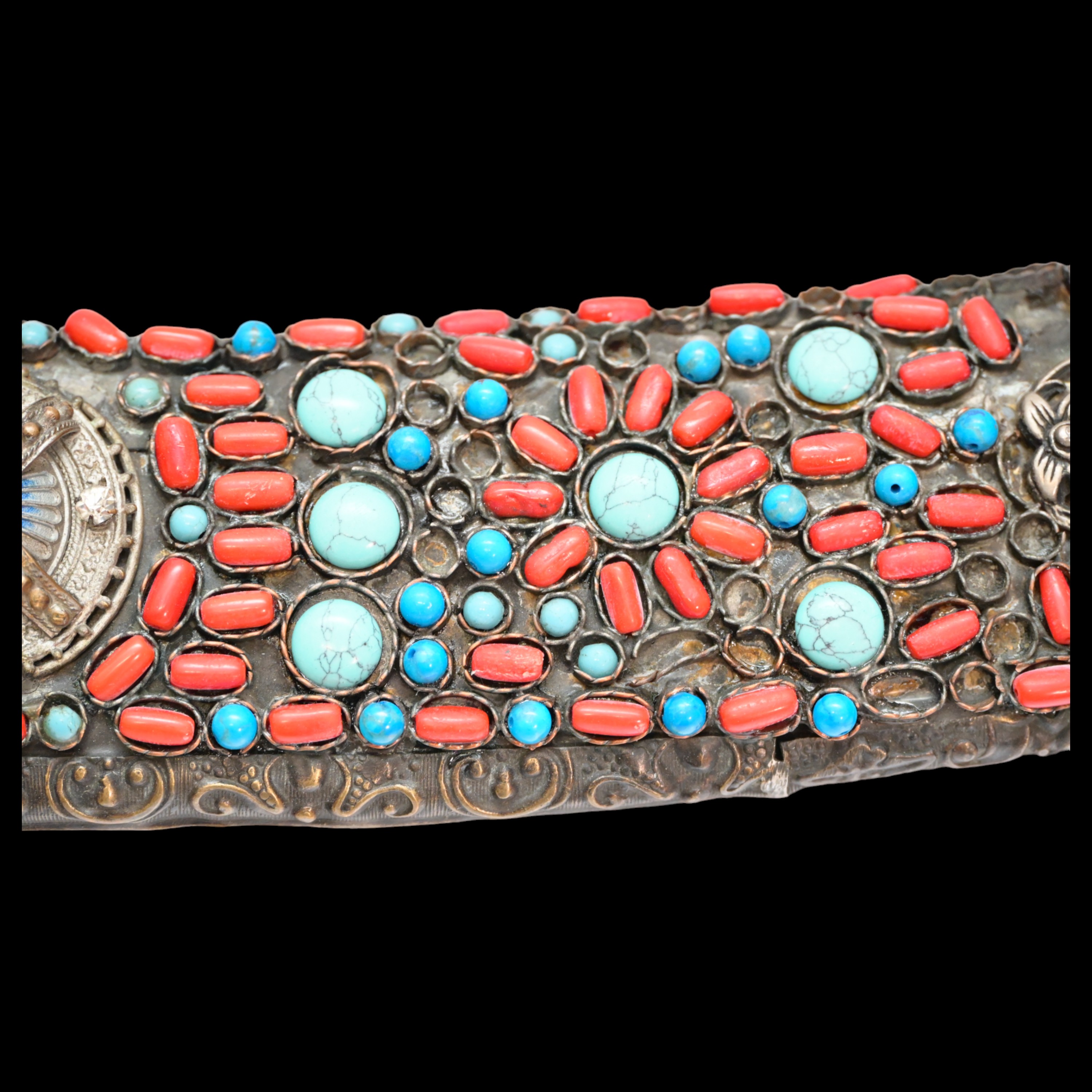 Rare Ottoman sword, Kilij, Pala, decorated with corals and turquoise, Turkey, Trabzon, around 1800. - Image 22 of 31