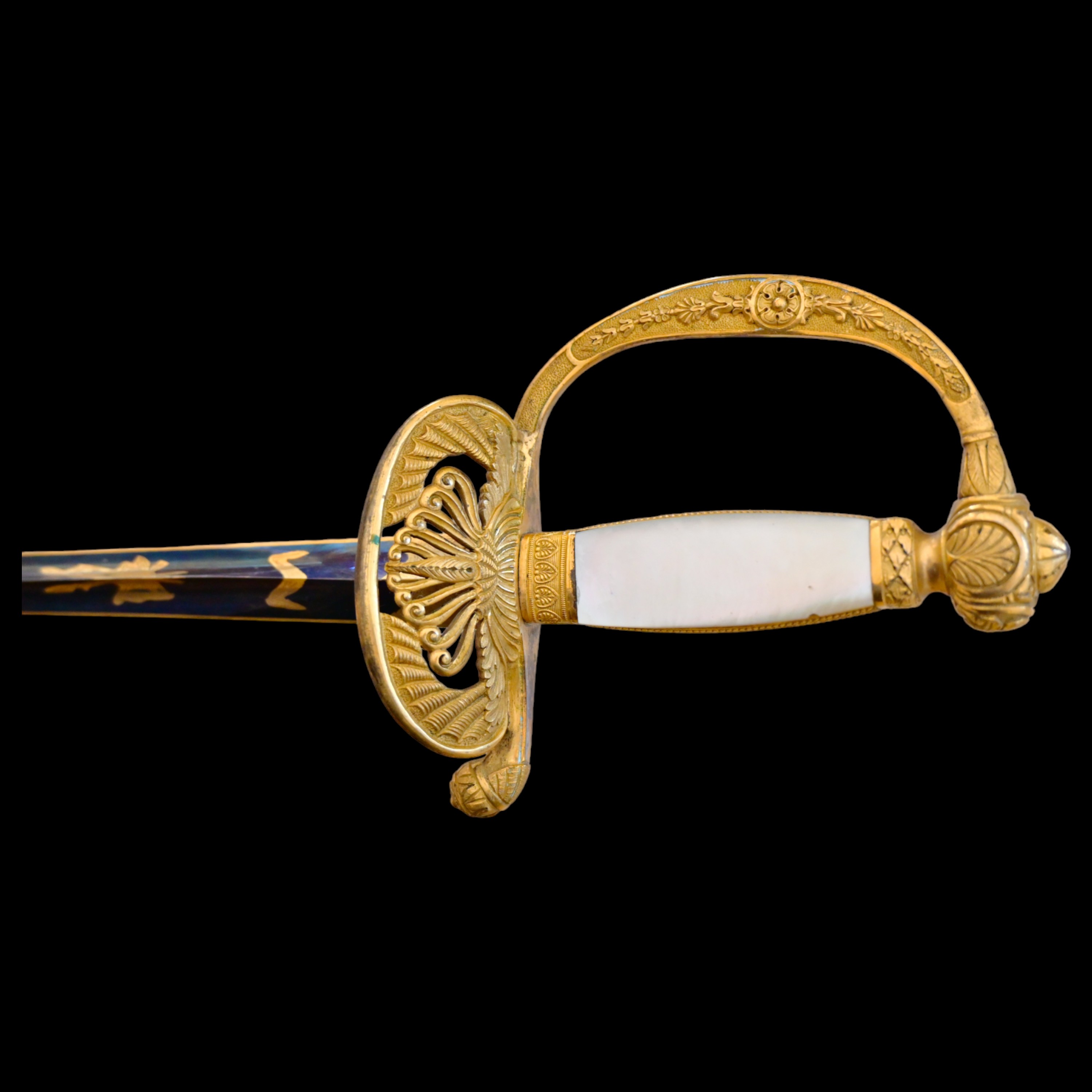 Extremely rare, First Empire, late 18th C smallsword for the founders of the "Institute of Egypt". - Image 8 of 11