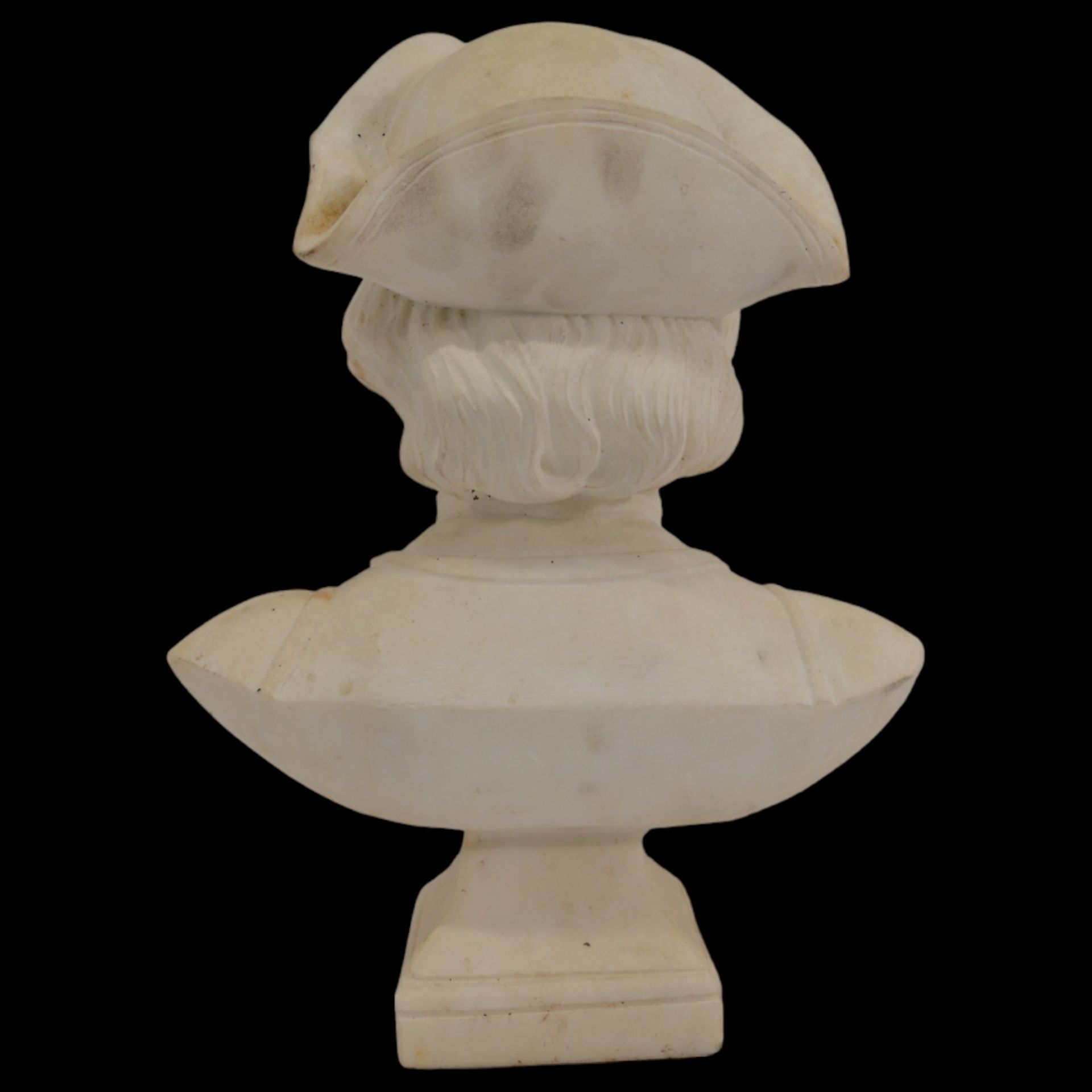 Bust of Peter I, Karar marble, Russian Empire, 19th century. Inscription on the base, Peter I. - Image 5 of 7
