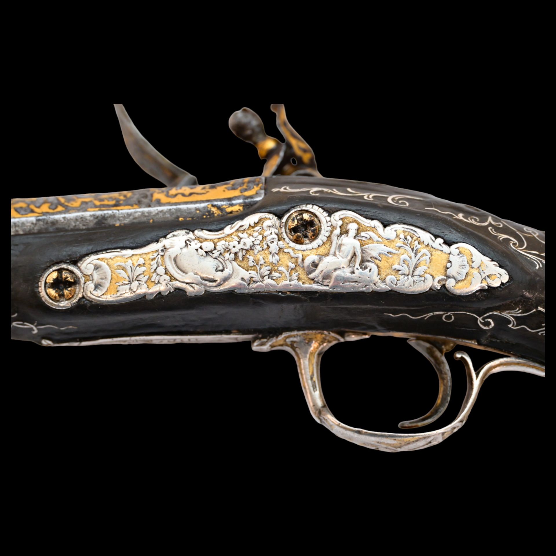 A unique flintlock pistol of Charles Philippe - future King Charles X, France, 1780s. - Bild 9 aus 11