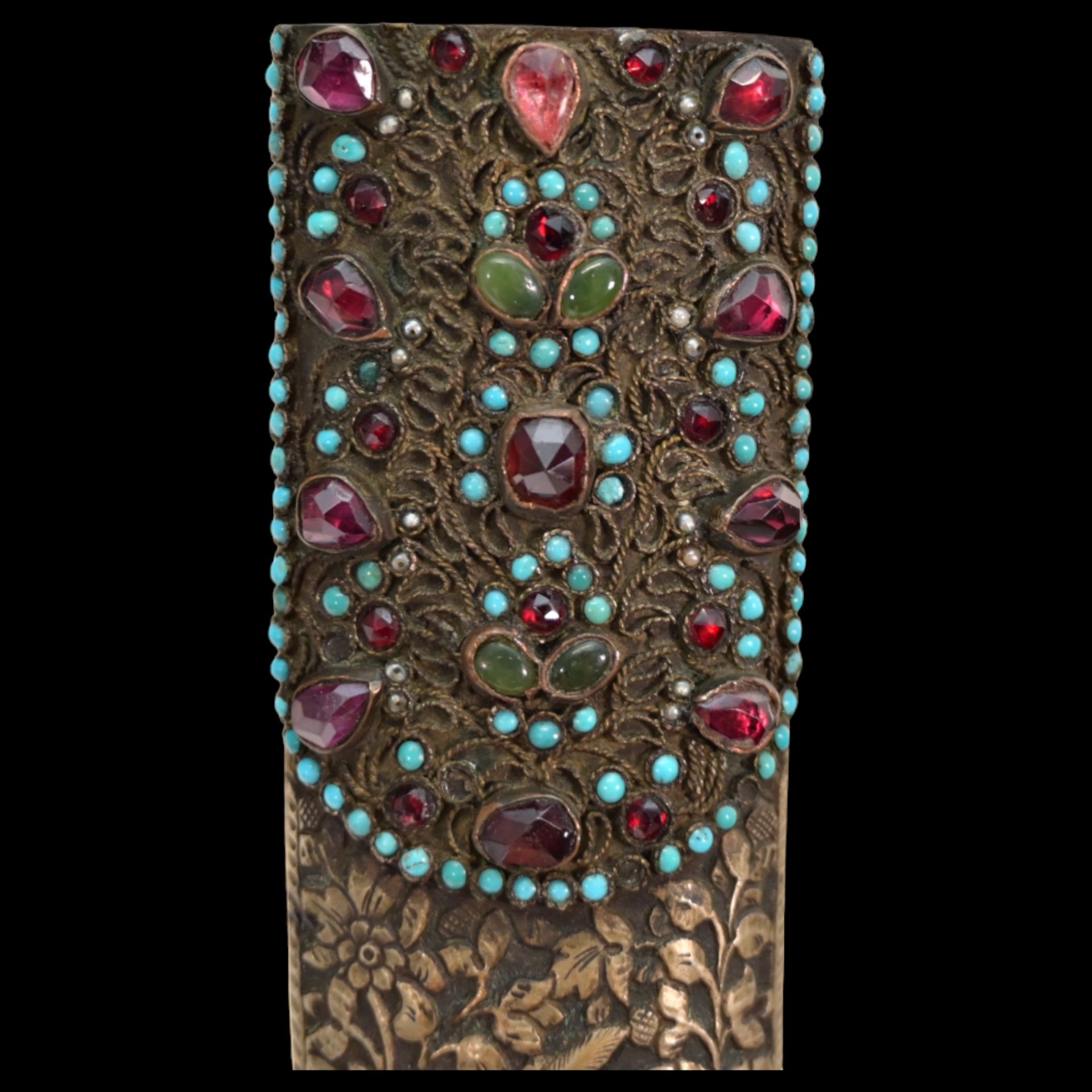 Very rare Dagger with jade handle, Wootz blade, precious stones and gold, Ottoman Empire, 18th C. - Bild 19 aus 19
