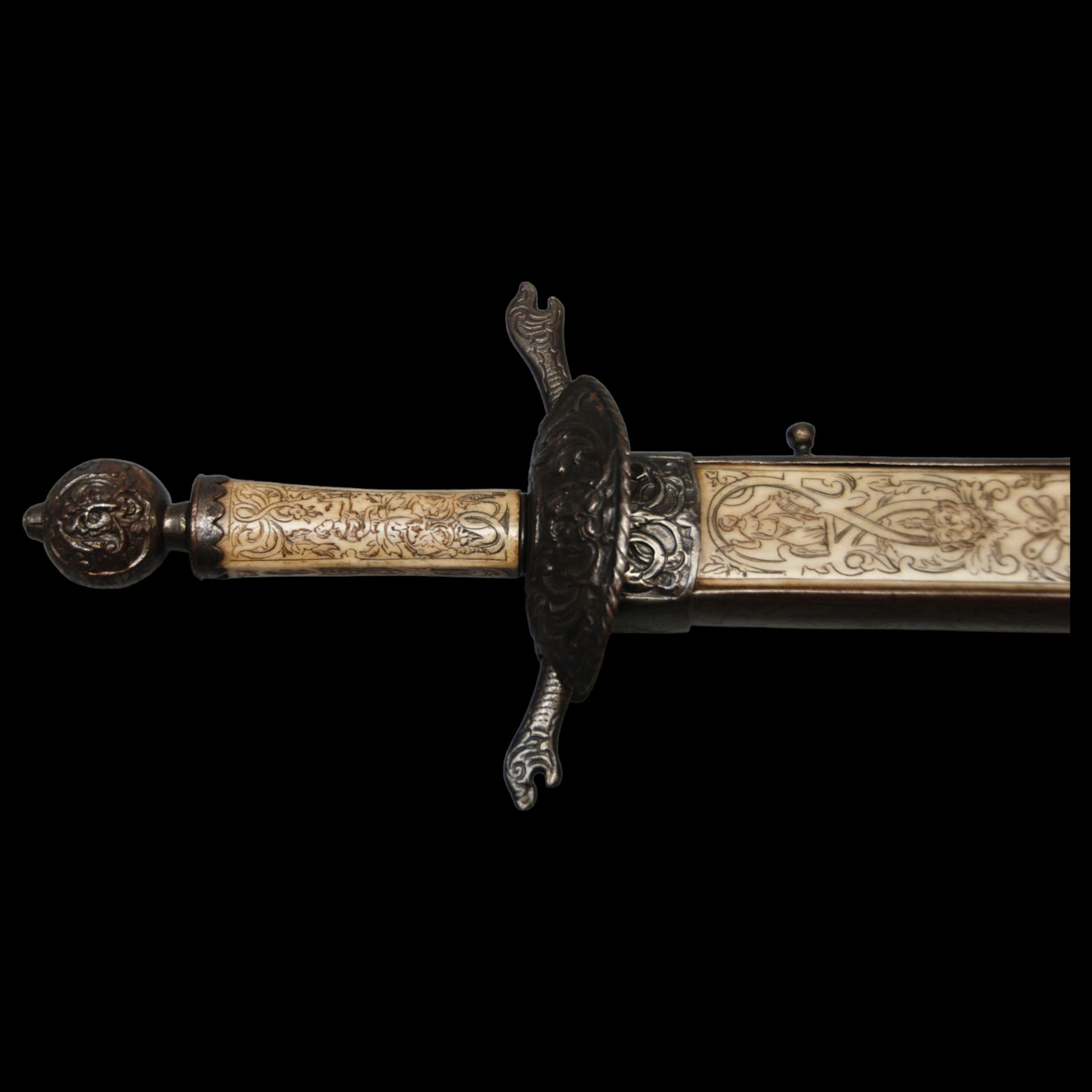 A Italian ceremonial dagger. 18 century. - Bild 4 aus 16