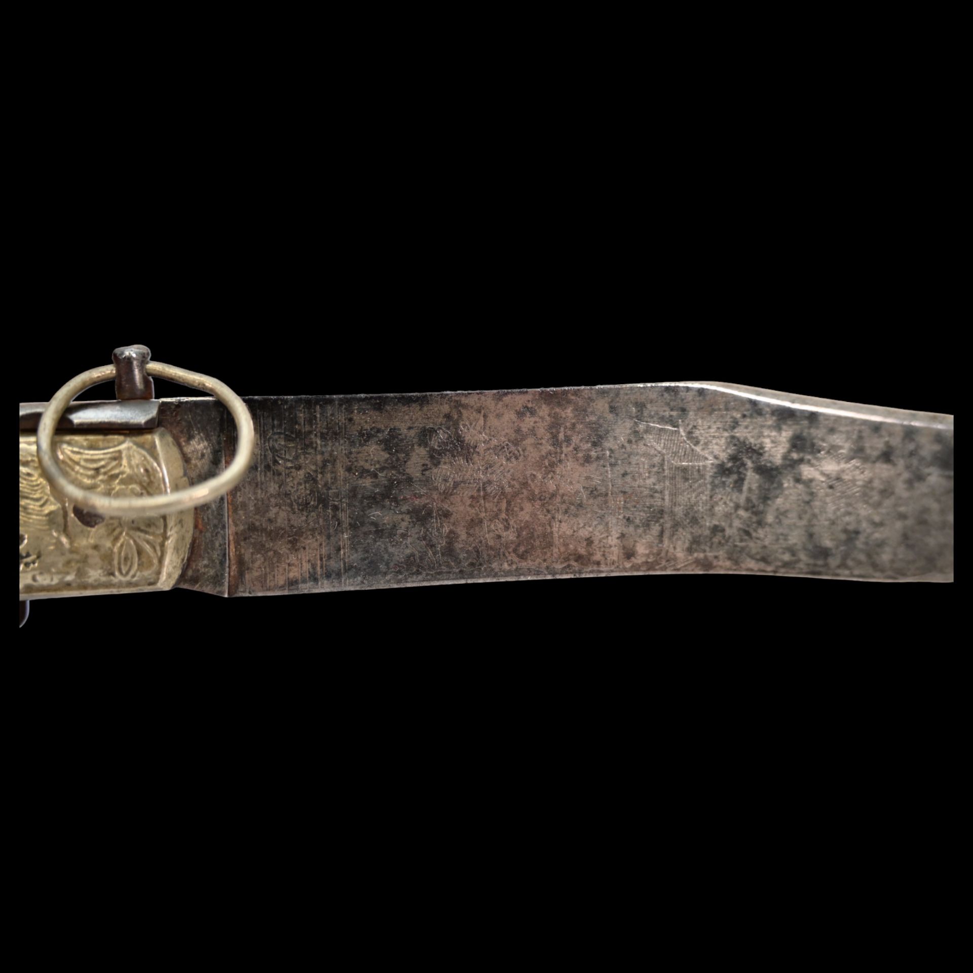 A large Spanish navaja, circa 1900. The steel blade is decorated with etching. - Image 10 of 15