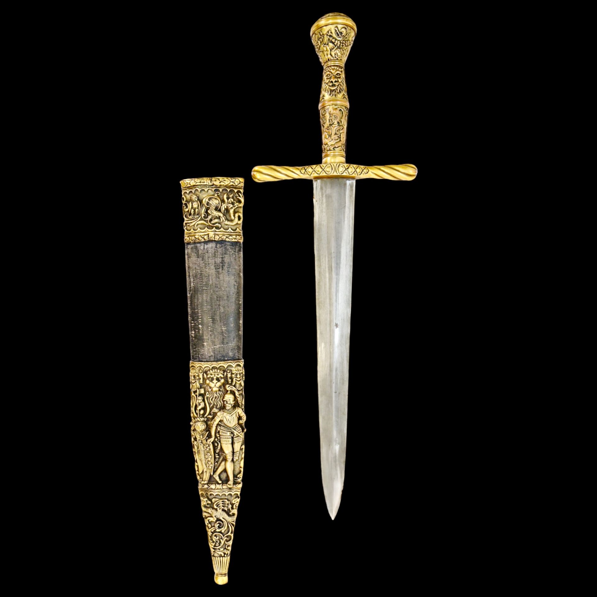 A magnificent 19th century French hunting dagger in the Renaissance style. - Bild 26 aus 26