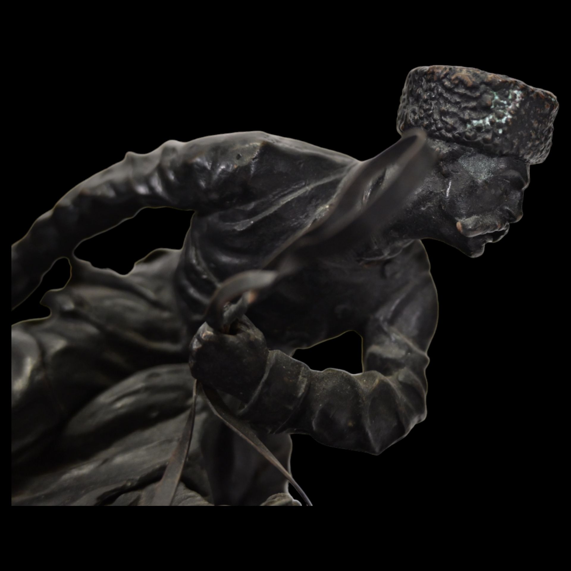 Evgeni Alexandrovich LANCERAY (1848-1886) "Wolf Hunt", Bronze sculpture, Russian Empire, 19th _. - Bild 6 aus 24