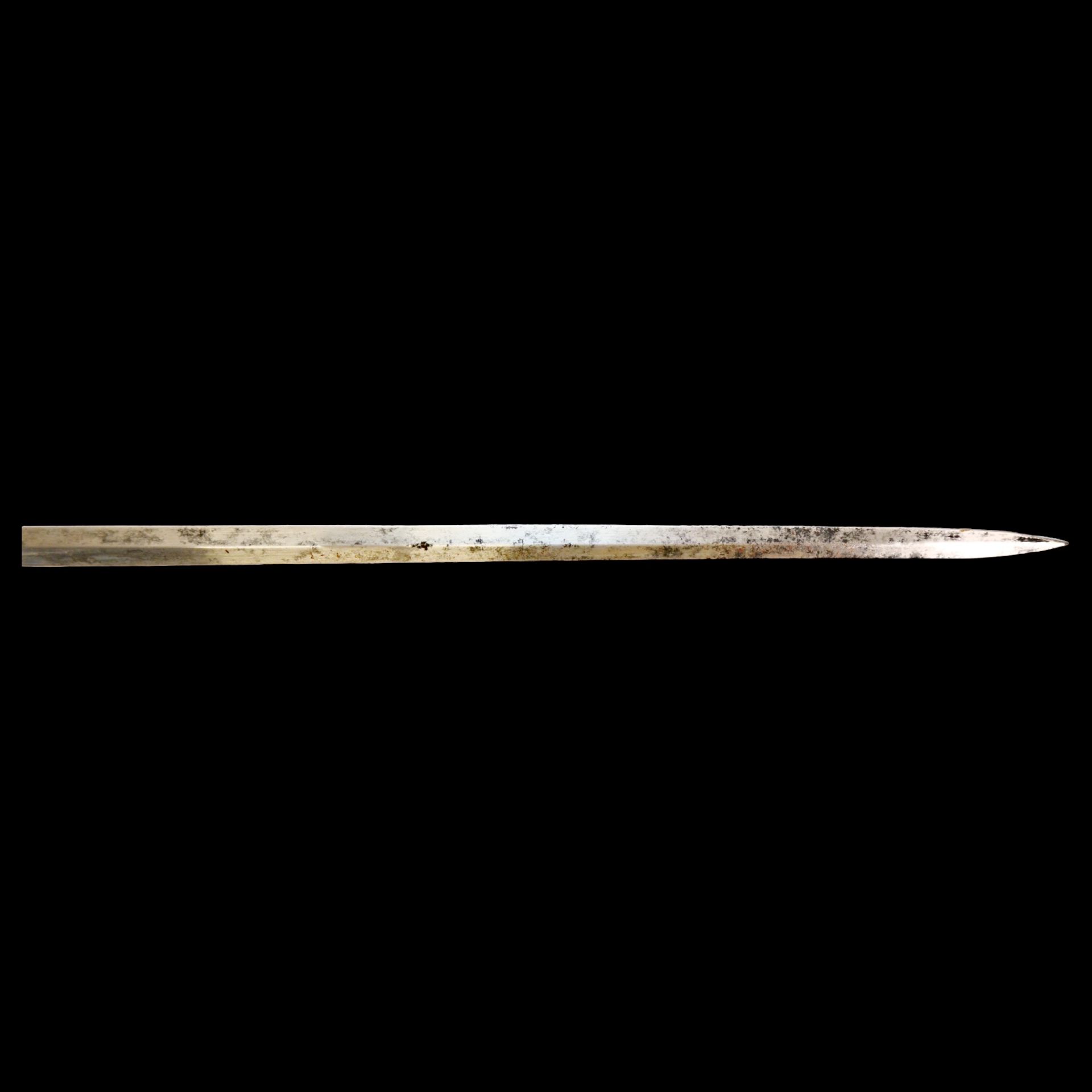 Rare Spanish small sword with scabbard, bronze hilt and blued blade, 19th century. - Bild 25 aus 25