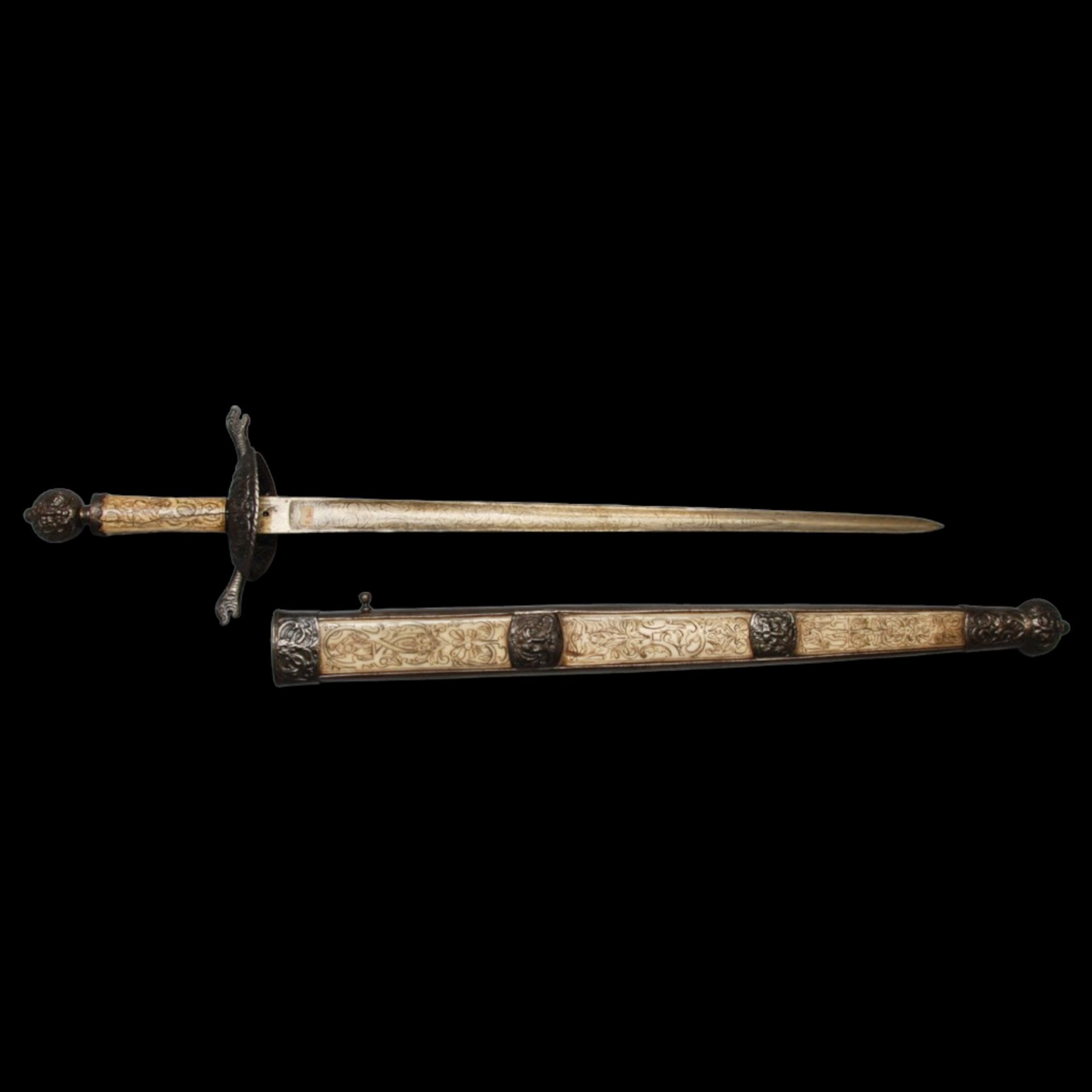 A Italian ceremonial dagger. 18 century. - Bild 13 aus 16