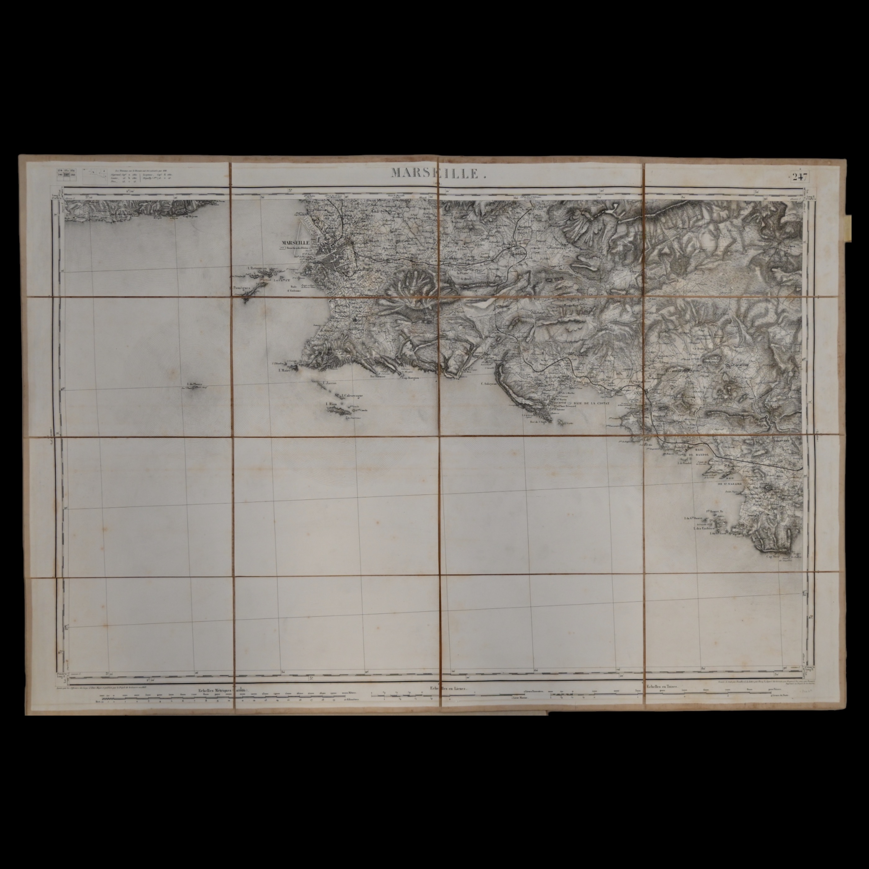 Maps of France 1881 "Le Ministre De La Guerre", original case. - Image 5 of 5