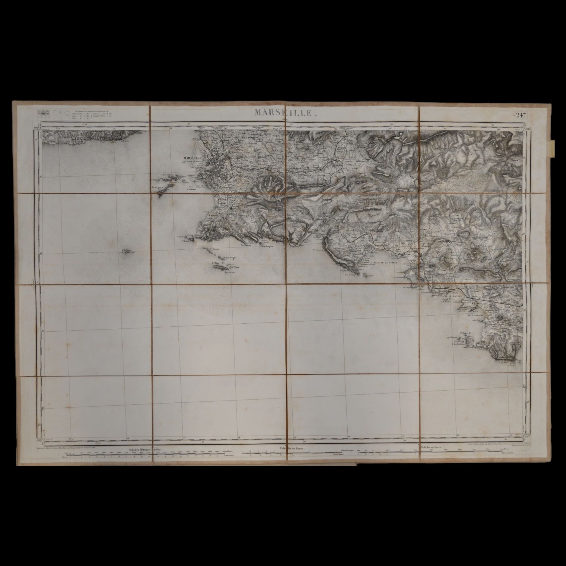 Maps of France 1881 "Le Ministre De La Guerre", original case. - Bild 5 aus 5