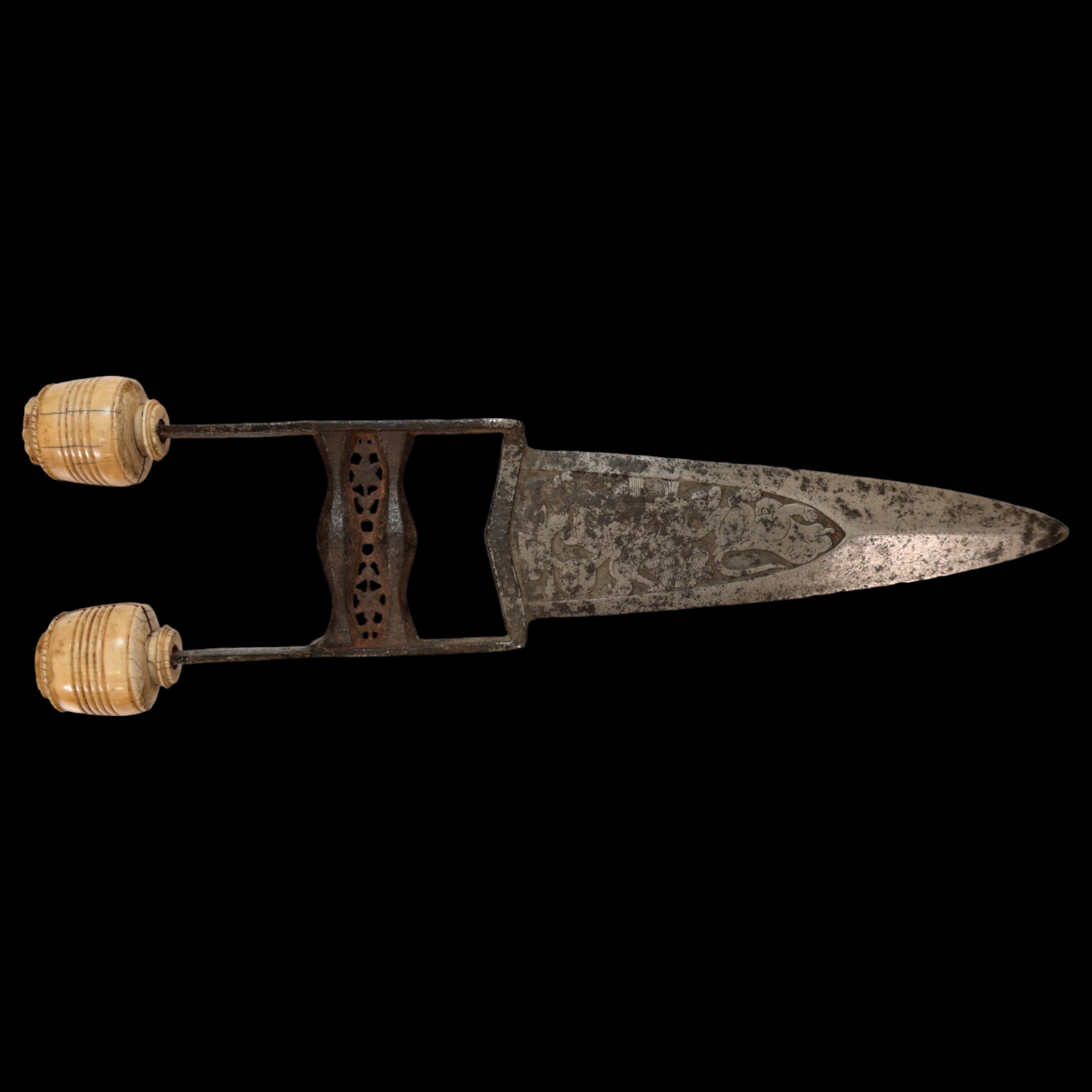 Very rare Indian katar dagger, begin of 19 century. - Image 2 of 7